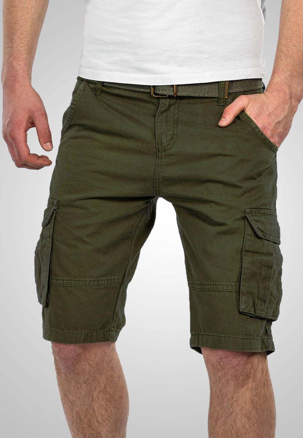 Cargoshorts »A. Salvarini Herren Designer Cargo Shorts Cargoshorts kurze Hose Gürtel...