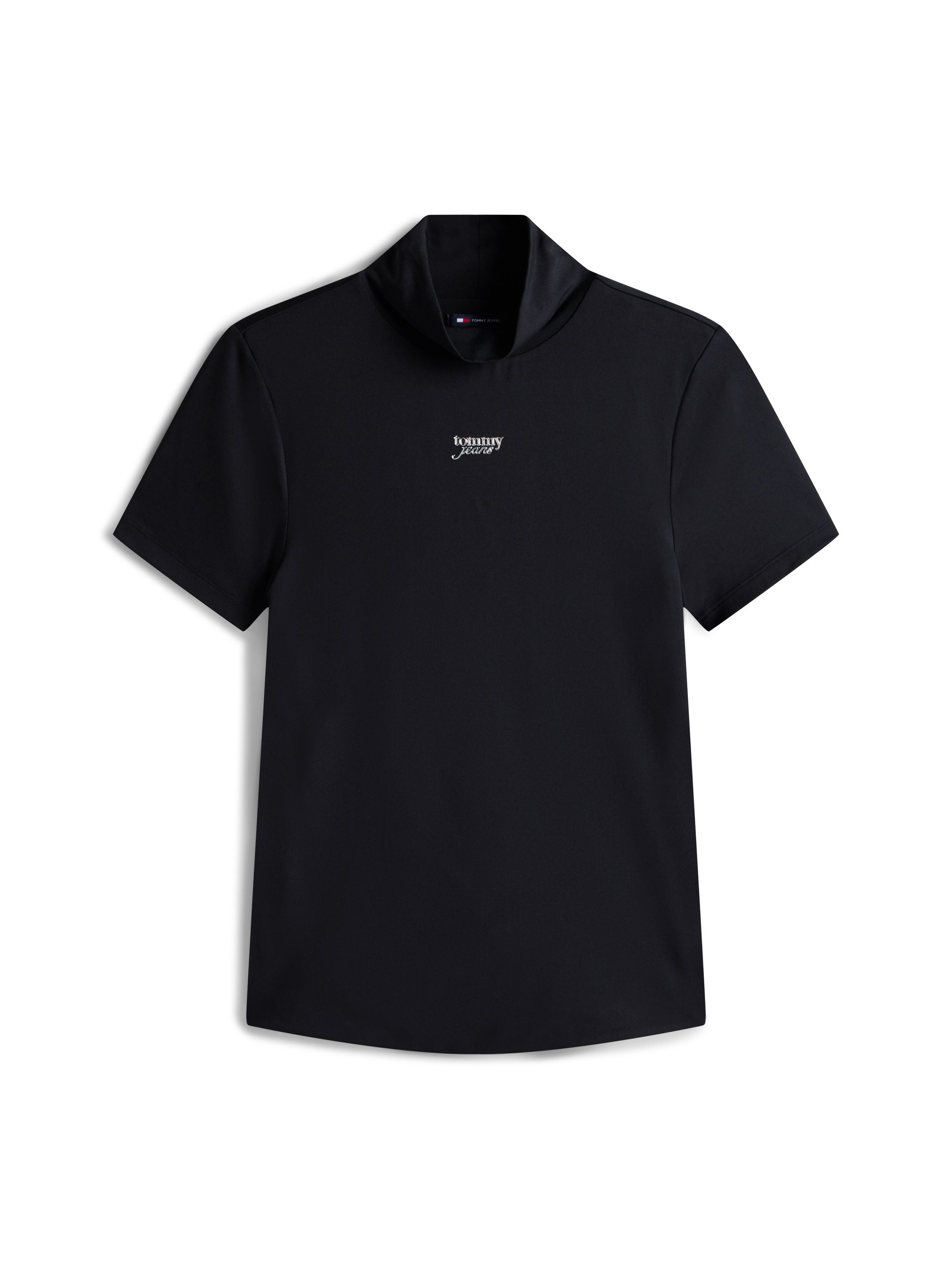 Tommy Jeans Kurzarmshirt »TJW SLIM SILVER SCRIPT MOCK SS«