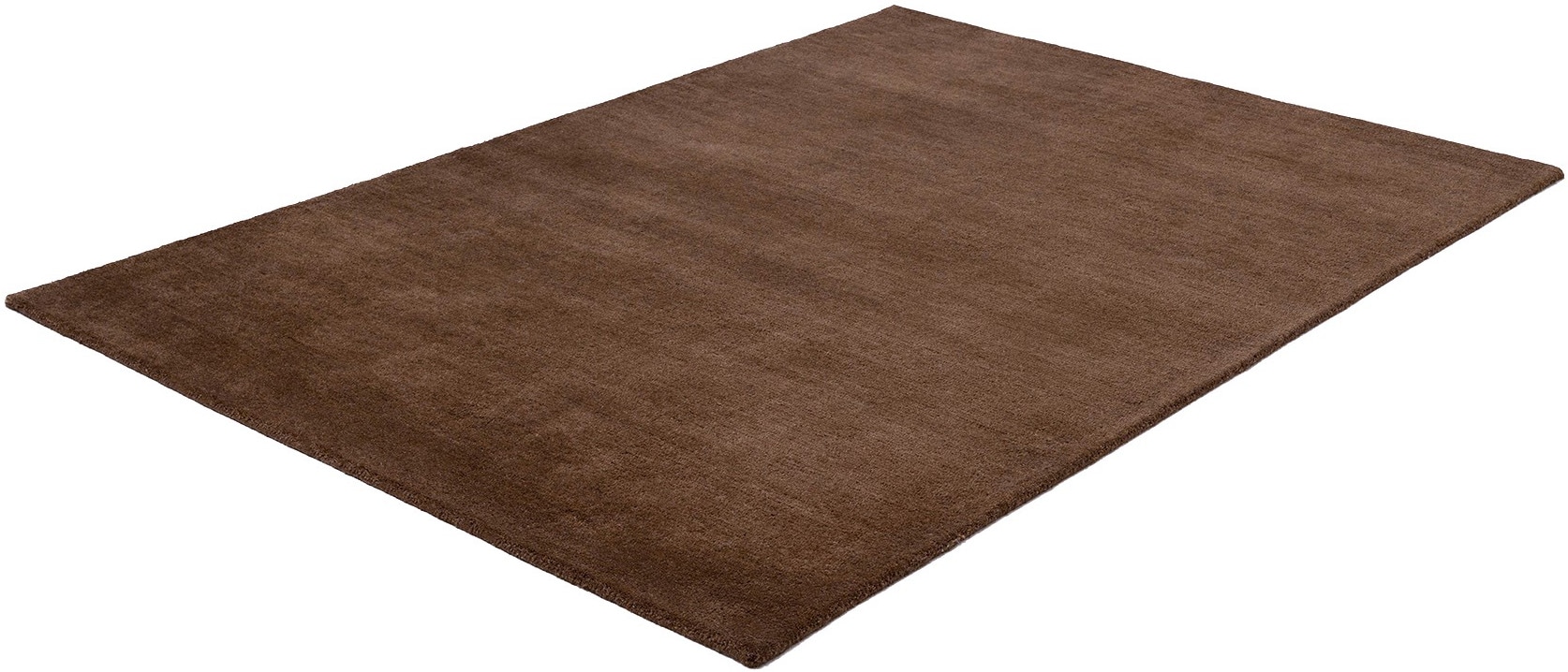 OTTO home Wollteppich »Gabbo Natur, Handgefertigt, Teppich, reine Wolle, meliert« rechteckig 14 mm Höhe reine Wolle, Uni, Wohnzimmer, Schlafzimmer, Esszimmer