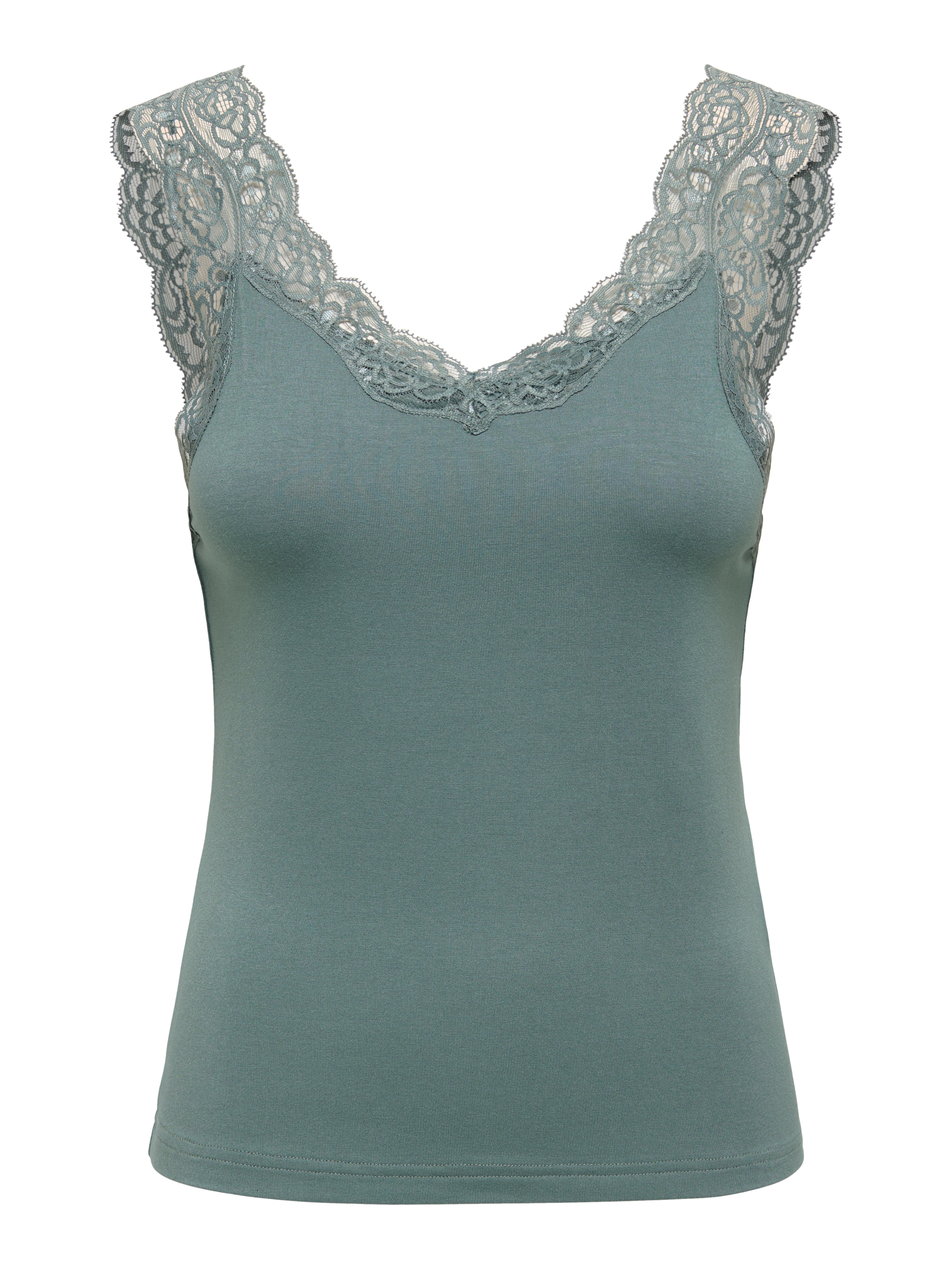 ONLY Spitzentop »ONLLUNI TANK TOP WITH LACE DETAIL CS JRS« Viskosemischung, regular fit