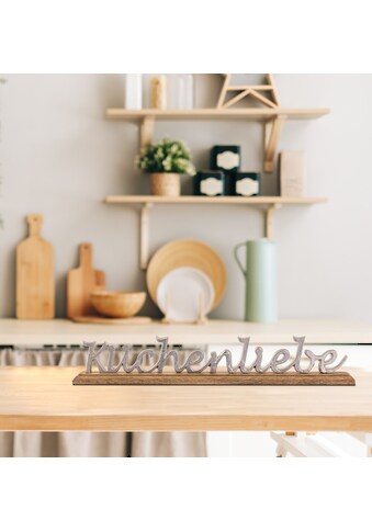 my home Deko-Schriftzug »Küchenliebe«, aus Metall, auf Holz kaufen