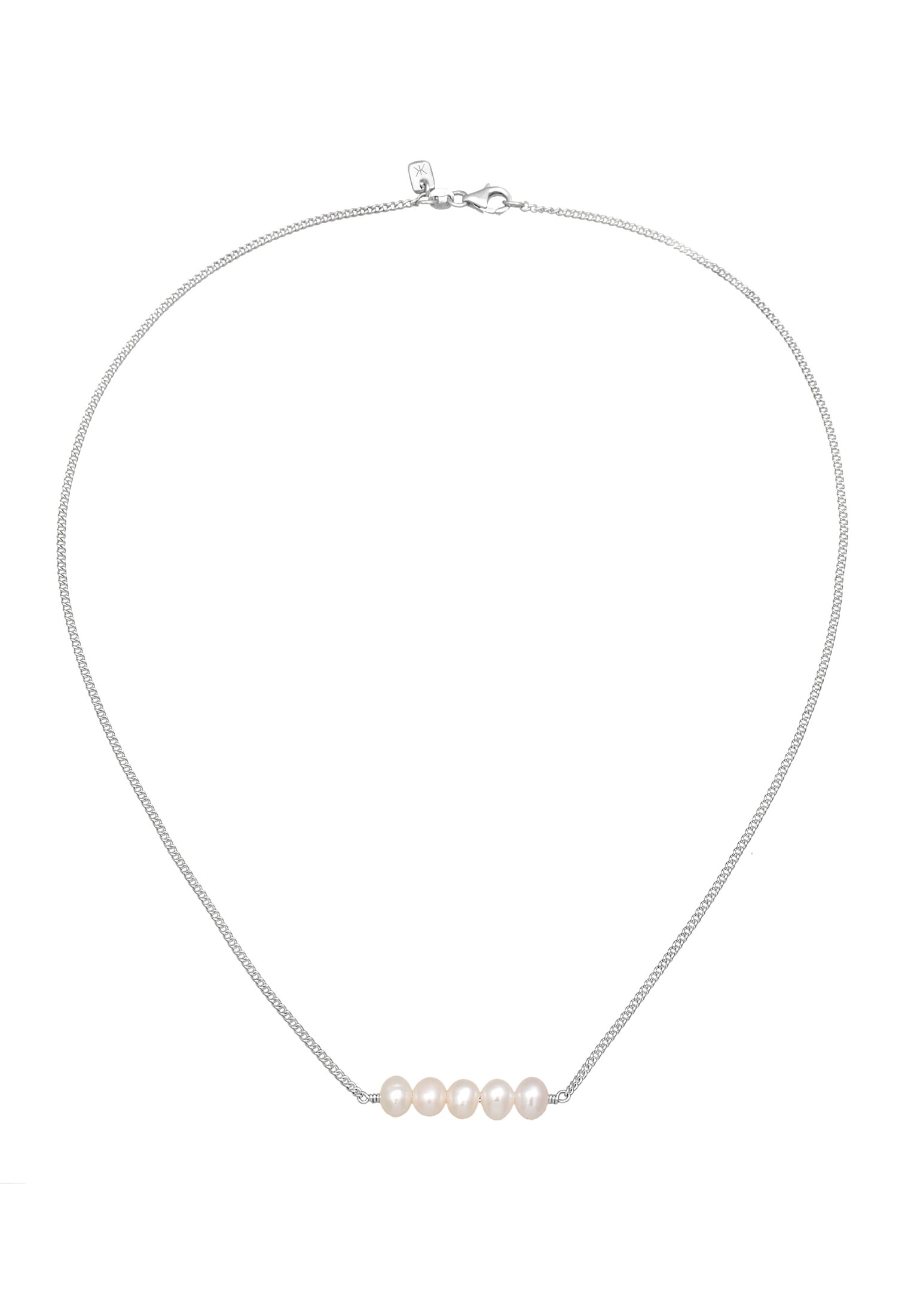 Kuzzoi Silberkette »Halskette Süßwasserperlen Elegant 925 Silber«