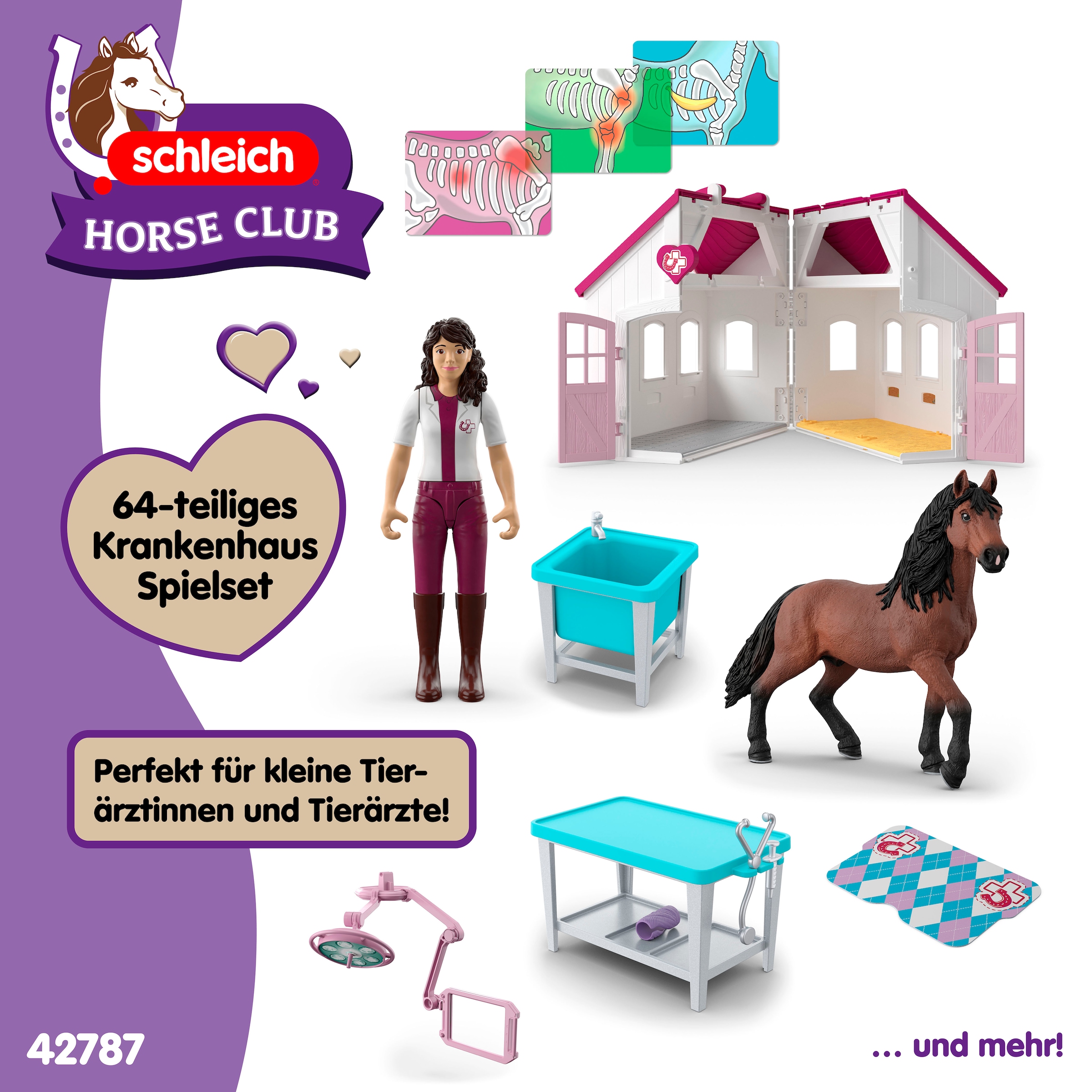 Schleich® Spielwelt »HORSE CLUB, Pferdeklinik Heilende Hufe (42787)«