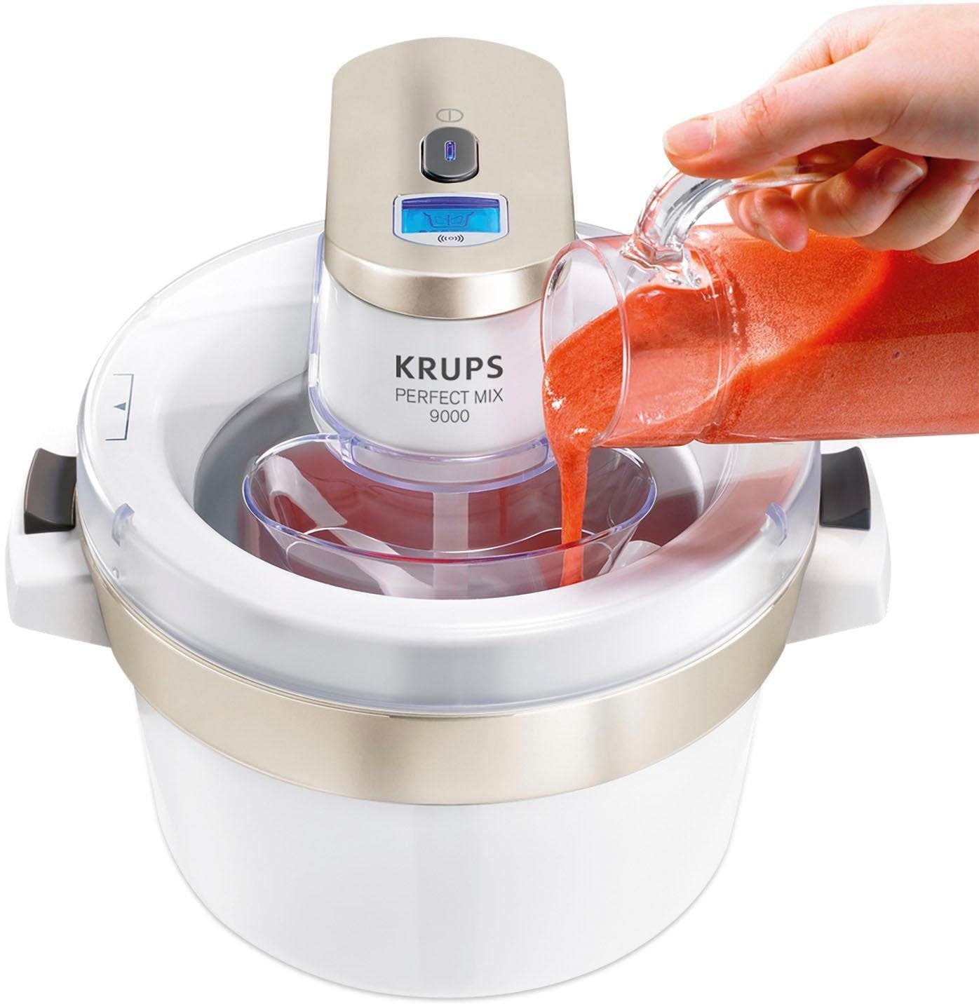 Krups Eismaschine »GVS241 Venice Perfect Mix«, 1,6 l, 6 W, 1,6L Kapazität für 1L Eis, ohne Kompressor, inkl. Rezeptheft + Löffel
