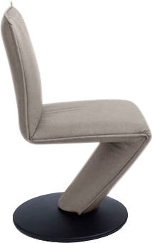 K+W Komfort & Wohnen Drehstuhl »Drive«, Leder CLOUD, Stuhl mit federnder Sitzschale, Drehteller in Metall schwarz Struktur