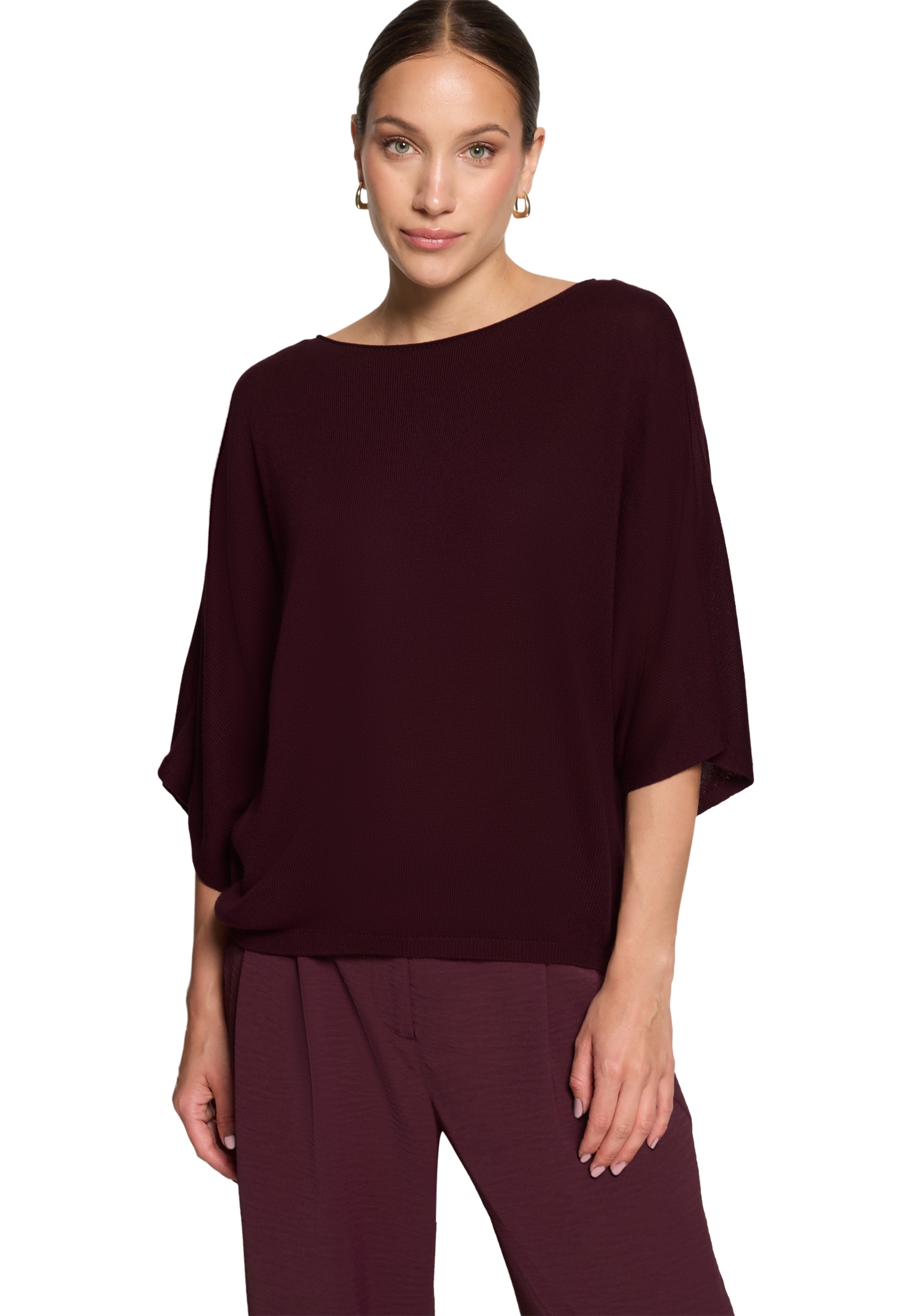 Zero Rundhalspullover »Feinstrickpullover kurzarm«