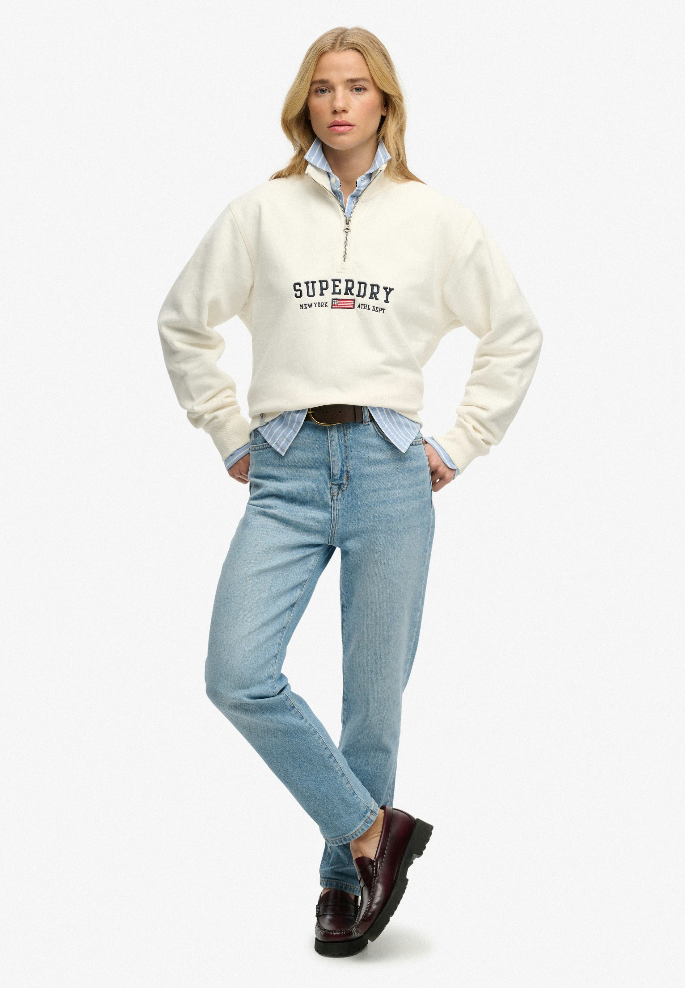Superdry Sweatshirt »ATH ESS GRAPHIC HALF ZIP«
