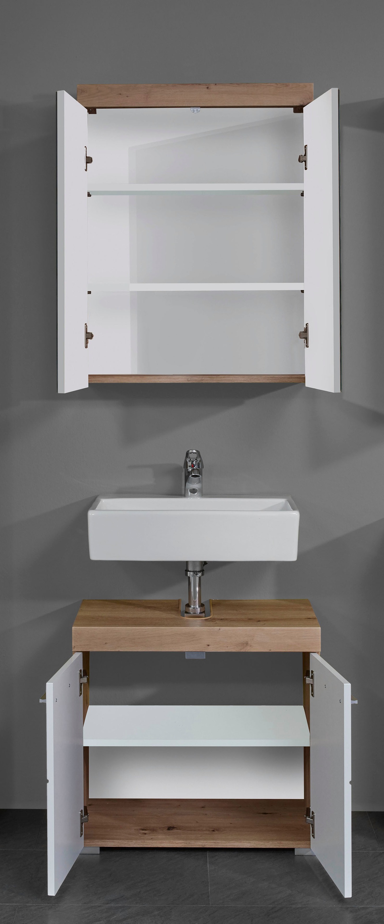 INOSIGN Badmöbel-Set »Avena«, (Set, 2 St.), Badezimmermöbel - Waschbeckenunterschrank und Spiegelschrank