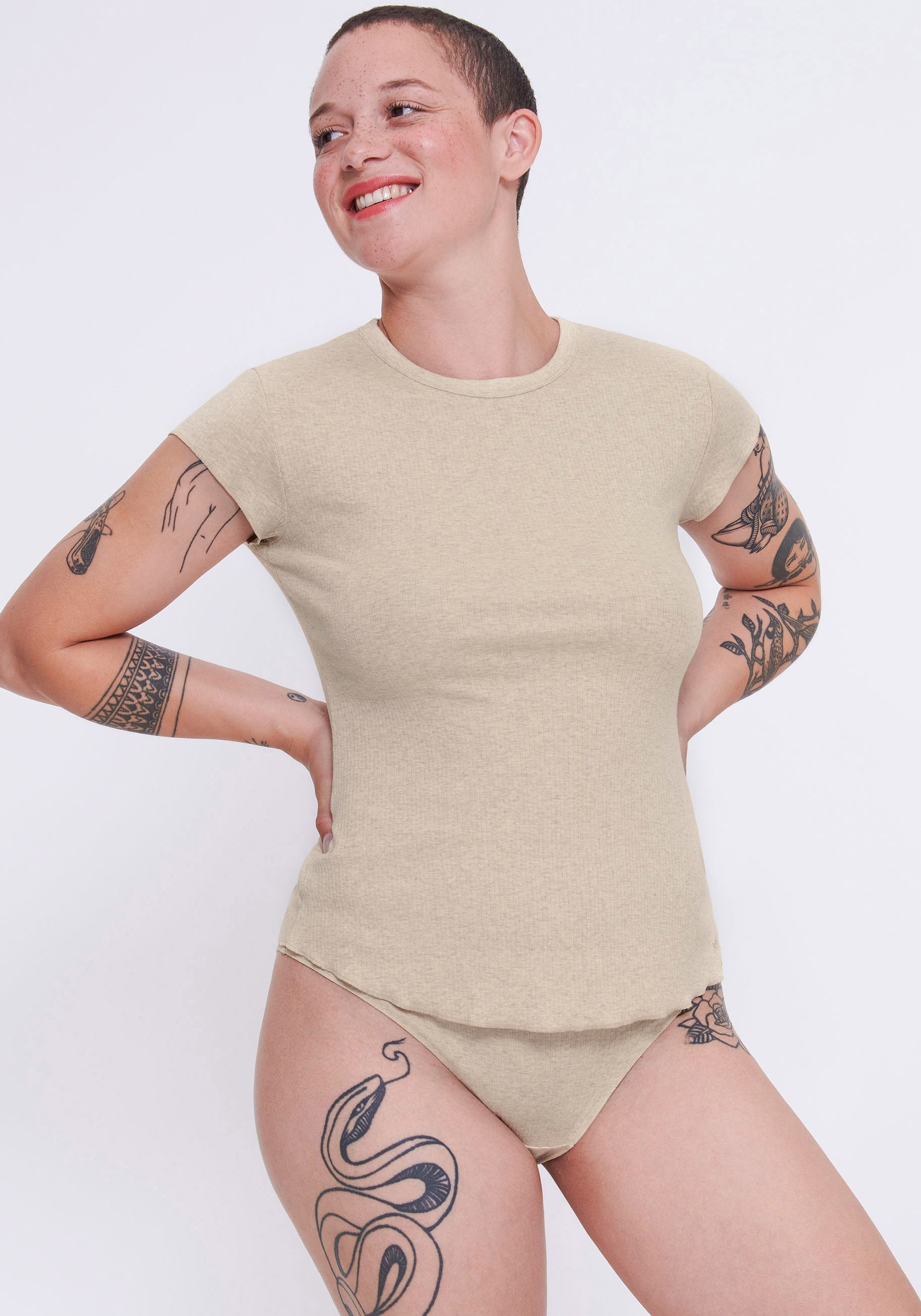 sloggi Tai-Slip »GO Ribbed«, (2er Pack), Feinripp, Baumwollmix, Stretch-Spitze, bequem, elastisch, weich
