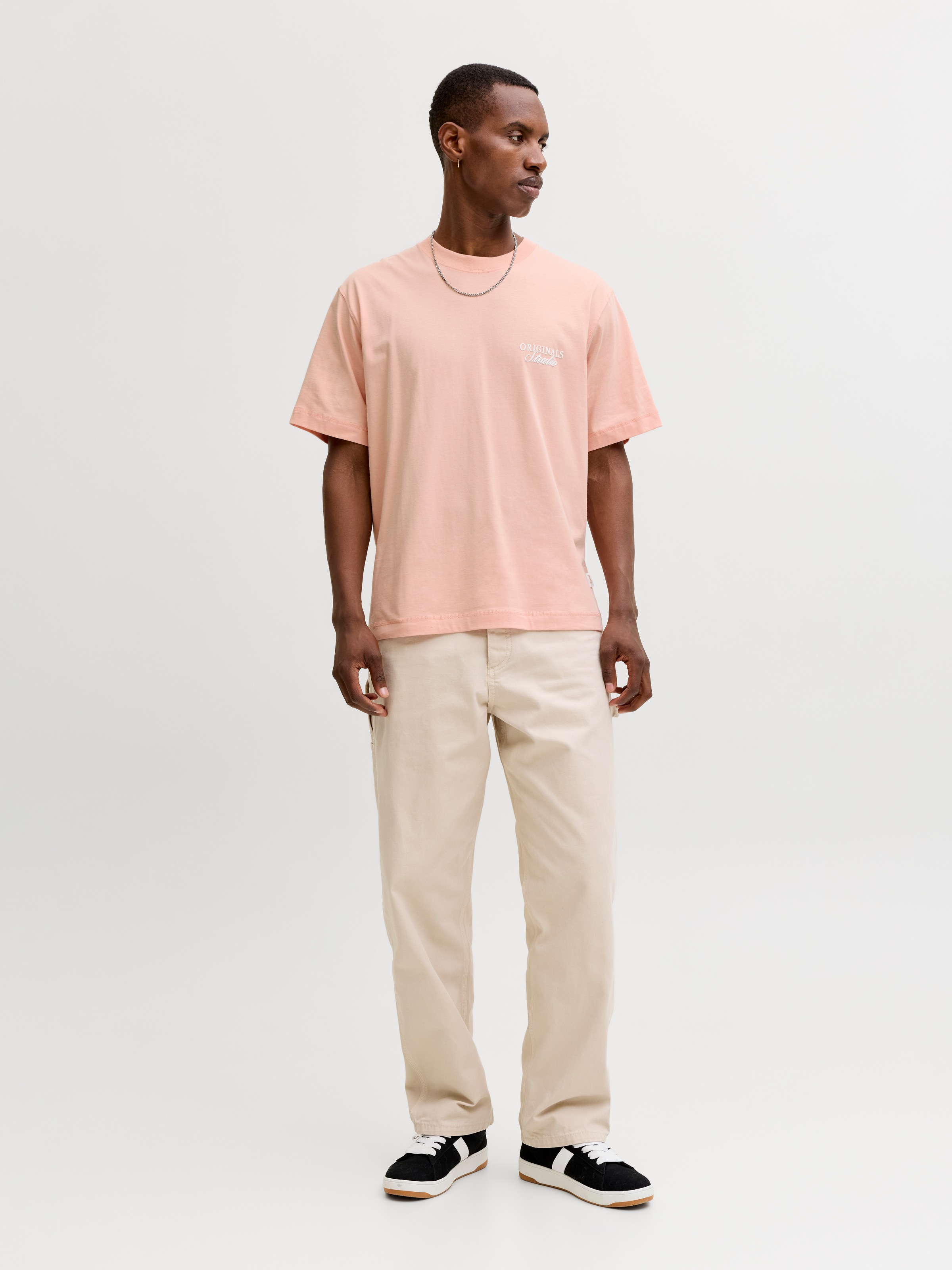 Jack & Jones Rundhalsshirt »JORNORREBRO TYPO TEE SS CREW NECK NOOS« Baumwolle, relaxed fit