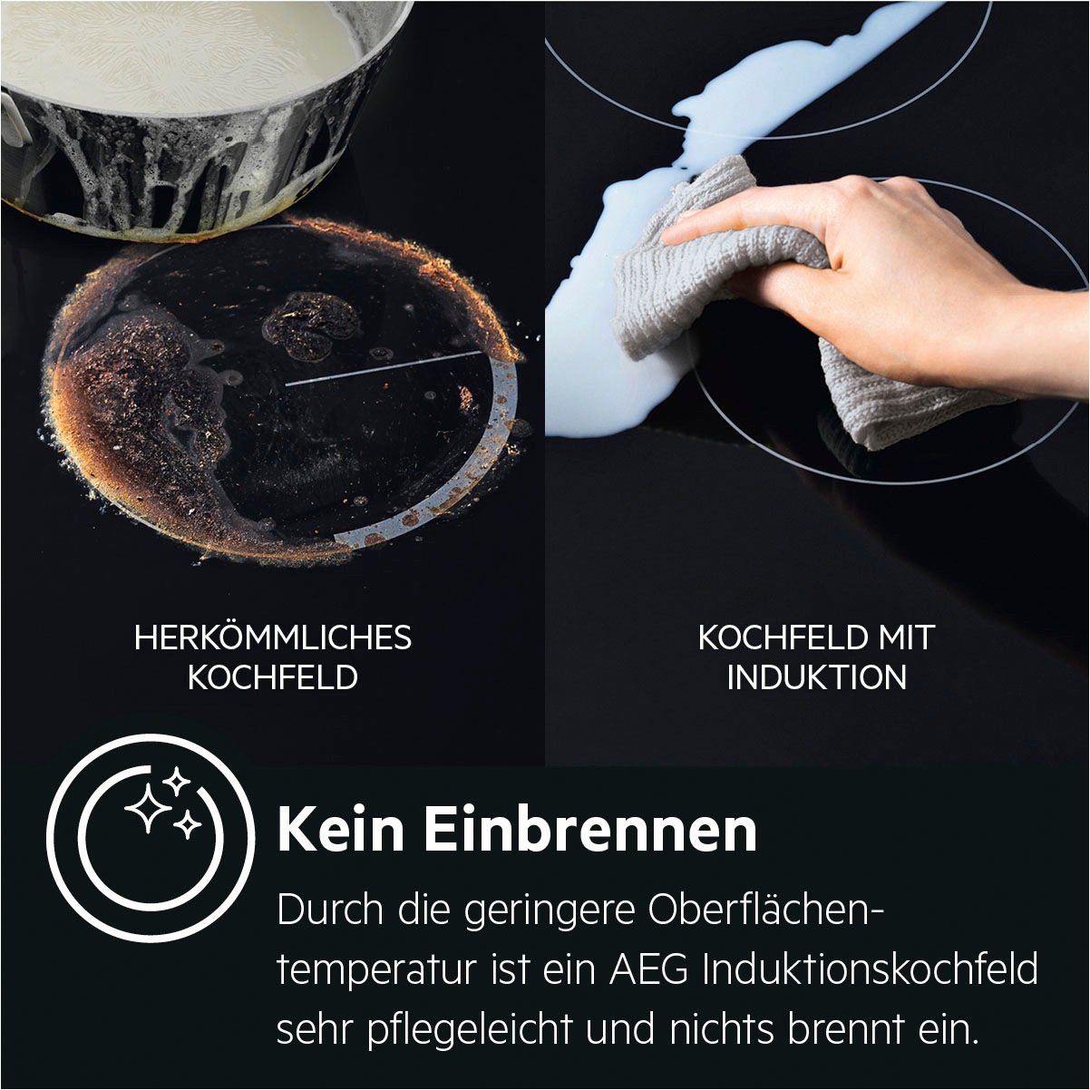 AEG Induktions-Standherd »CIB6642BBW«, mit 2-fach-Teleskopauszug, SteamBake – mit Feuchtigkeitszugabe, Hob²Hood - Funktion