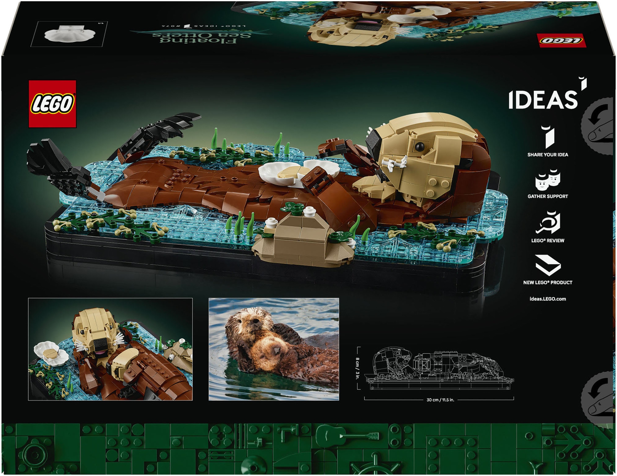 LEGO® Konstruktionsspielsteine »Schwimmende Otter (21366), LEGO Ideas«