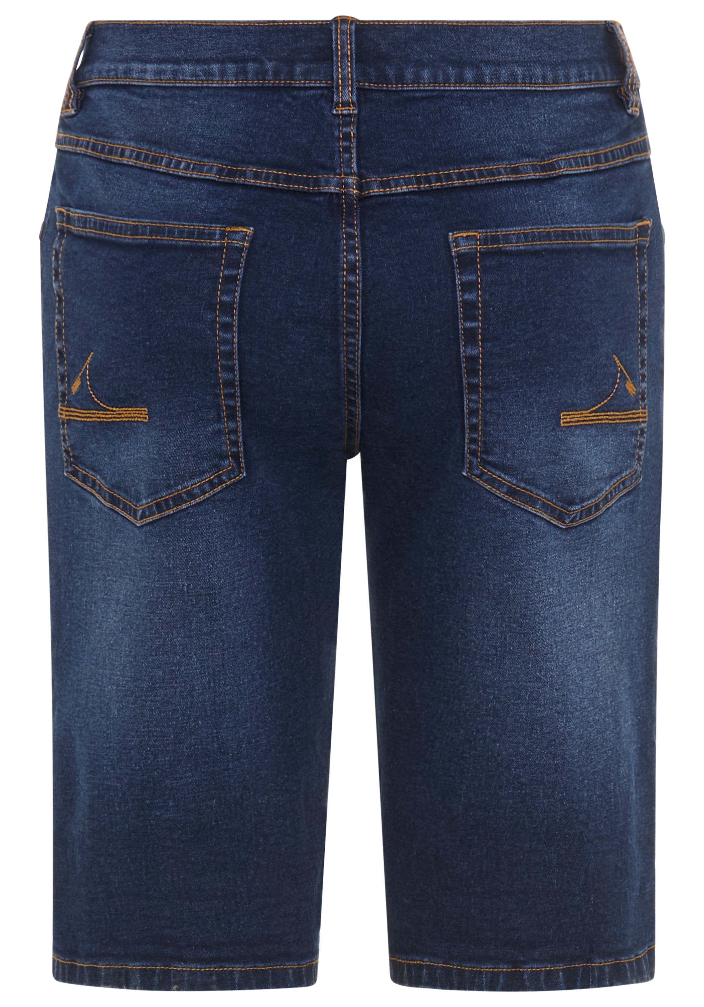 DELMAO Jeansshorts gerade geschnittene Beine, Regular-Fit, kniefreie Länge