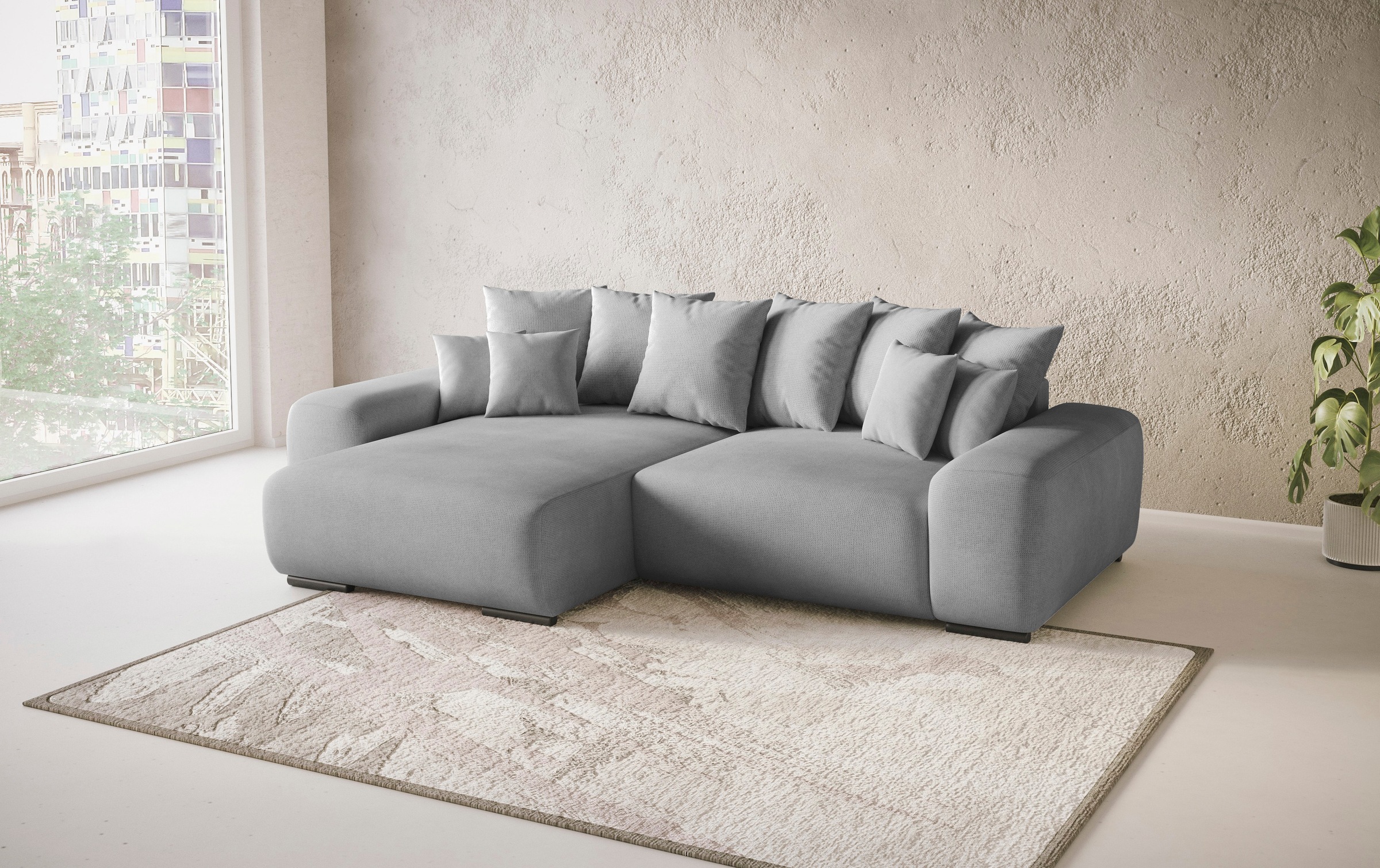 Mr. Couch Polsterecke »Sundance, L-Form«, Dauerschläfer mit Bett, Bettkasten, bis 140 kg belastbar