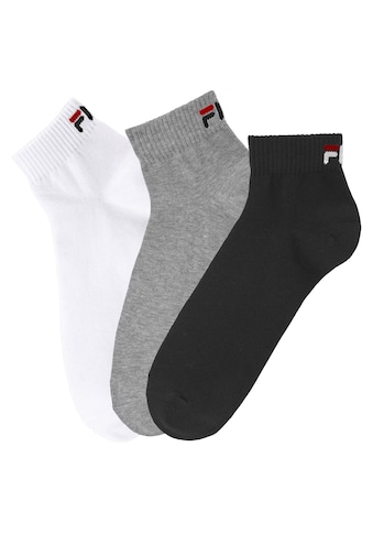 Kurzsocken, (3 Paar), mit Logostickerei