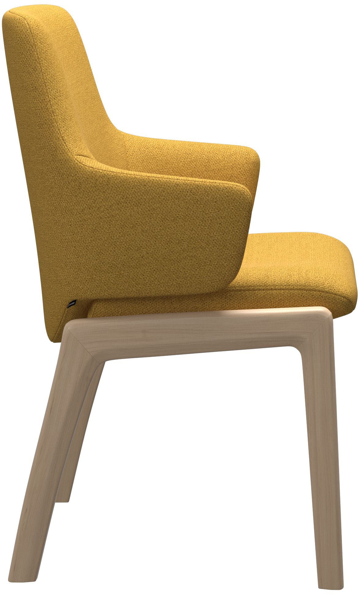 Stressless® Polsterstuhl »Laurel«, ROHLEDER Stoff Q2 FARON, Low Back mit Armlehne, Größe L, mit abgerundeten Beinen in Schwarz