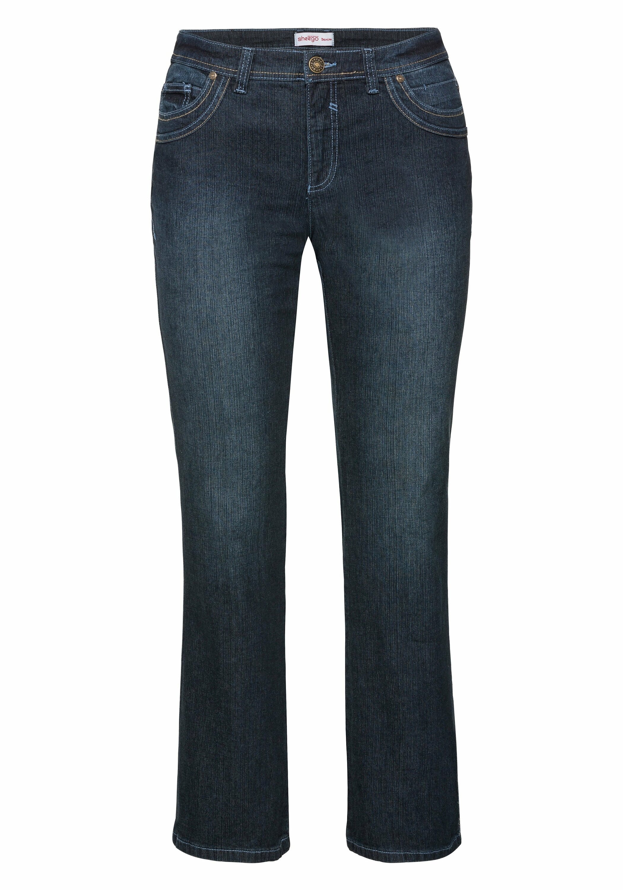 Sheego Stretch-Jeans »Jeans mit Used-Effekten«, mit Used-Effekten