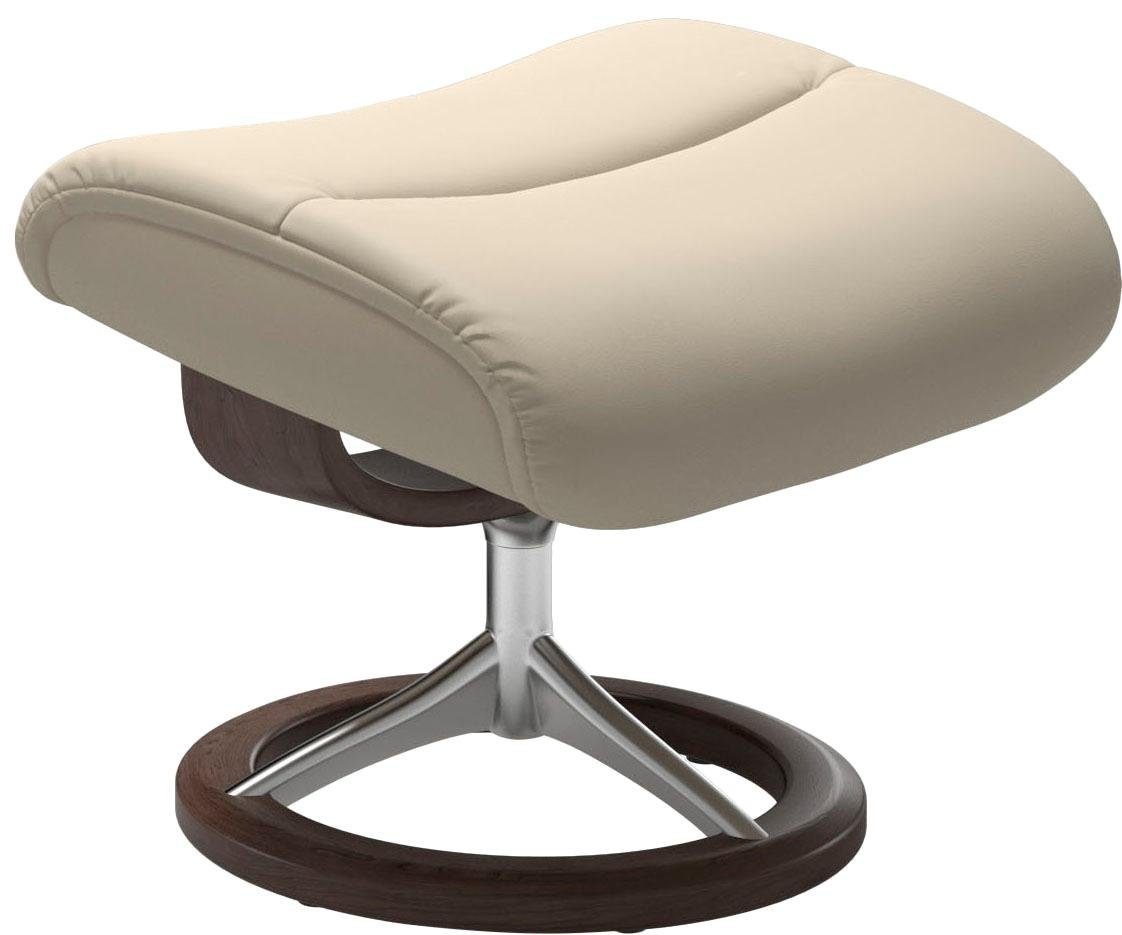 Stressless® Relaxsessel »View«, (Set, Relaxsessel mit Hocker), mit Signature Base, Größe M,Gestell Wenge