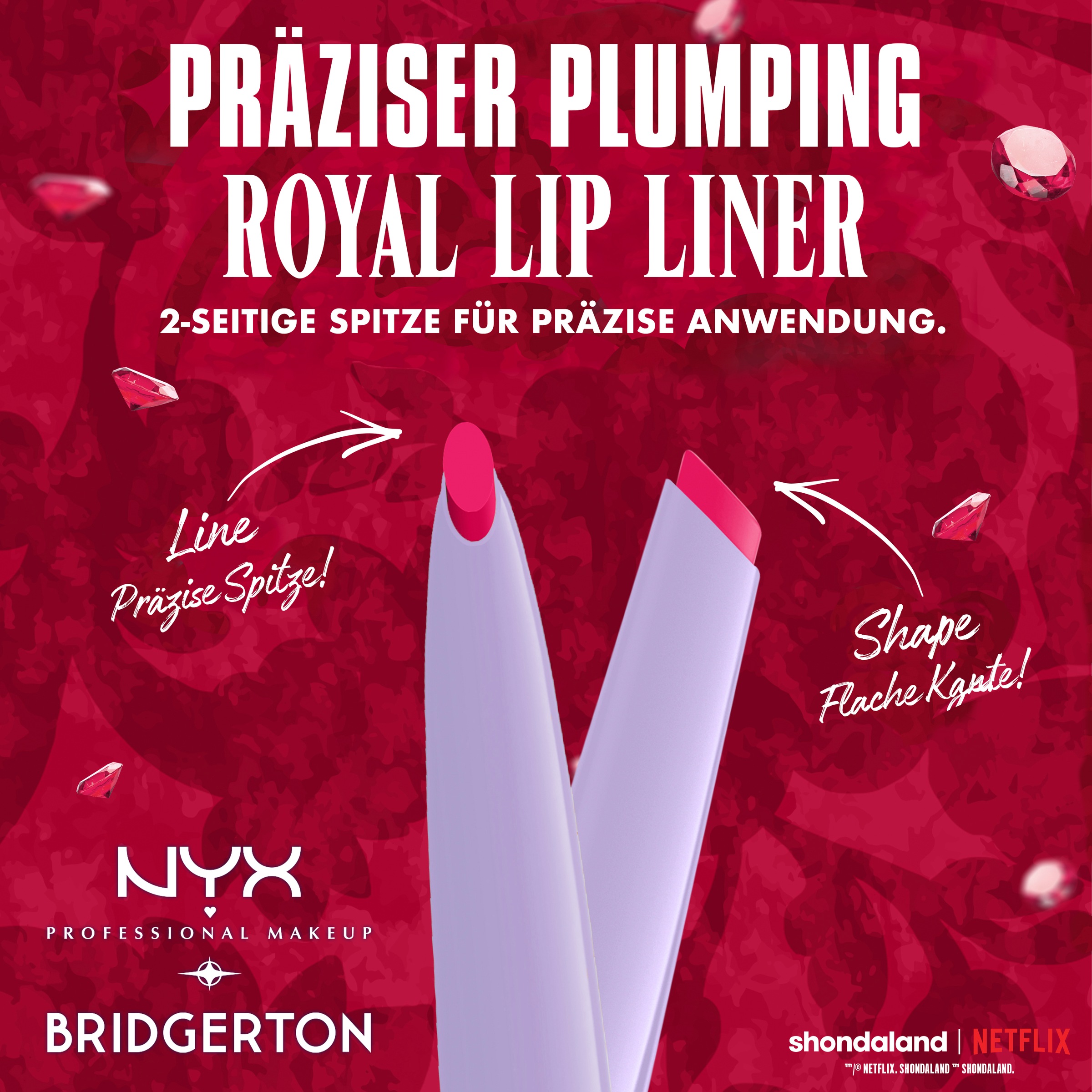 NYX PROFESSIONAL MAKEUP Schmink-Set »BRIDGERTON ROYAL TREASURES LIP KIT« Royal Butter Gloss und Royal Lip Liner