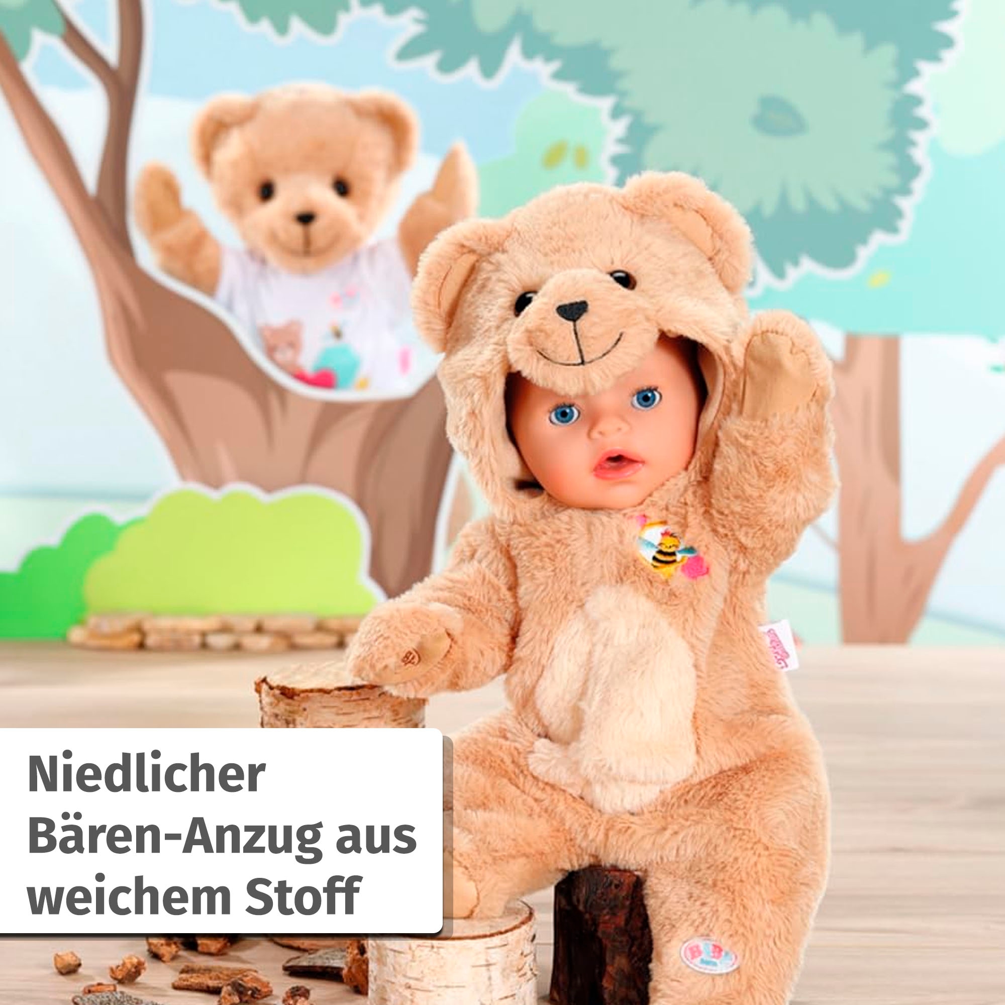 Baby Born Puppenkleidung »Bär Kuschelanzug 43 cm«