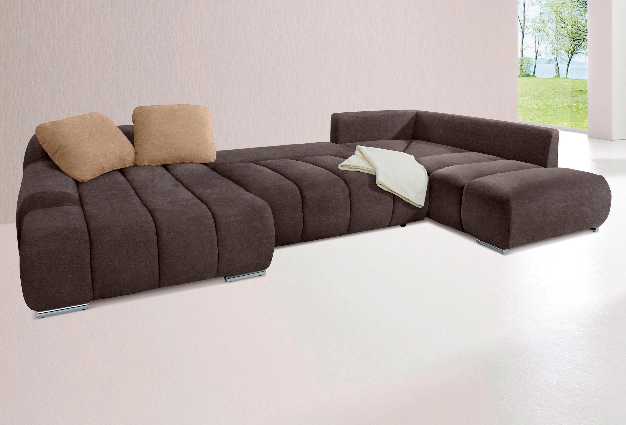 INOSIGN Wohnlandschaft »Bono U-Form«, wahlweise mit Bettfunktion