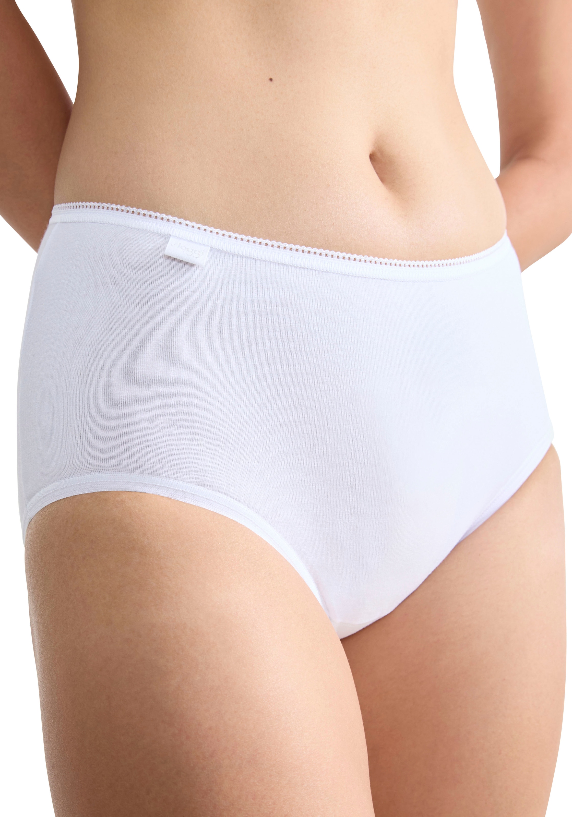 sloggi Midislip »24/7 Cotton« 3er Pack,  Spitze, blickdicht, weiche Baumwollmischung, elastisch