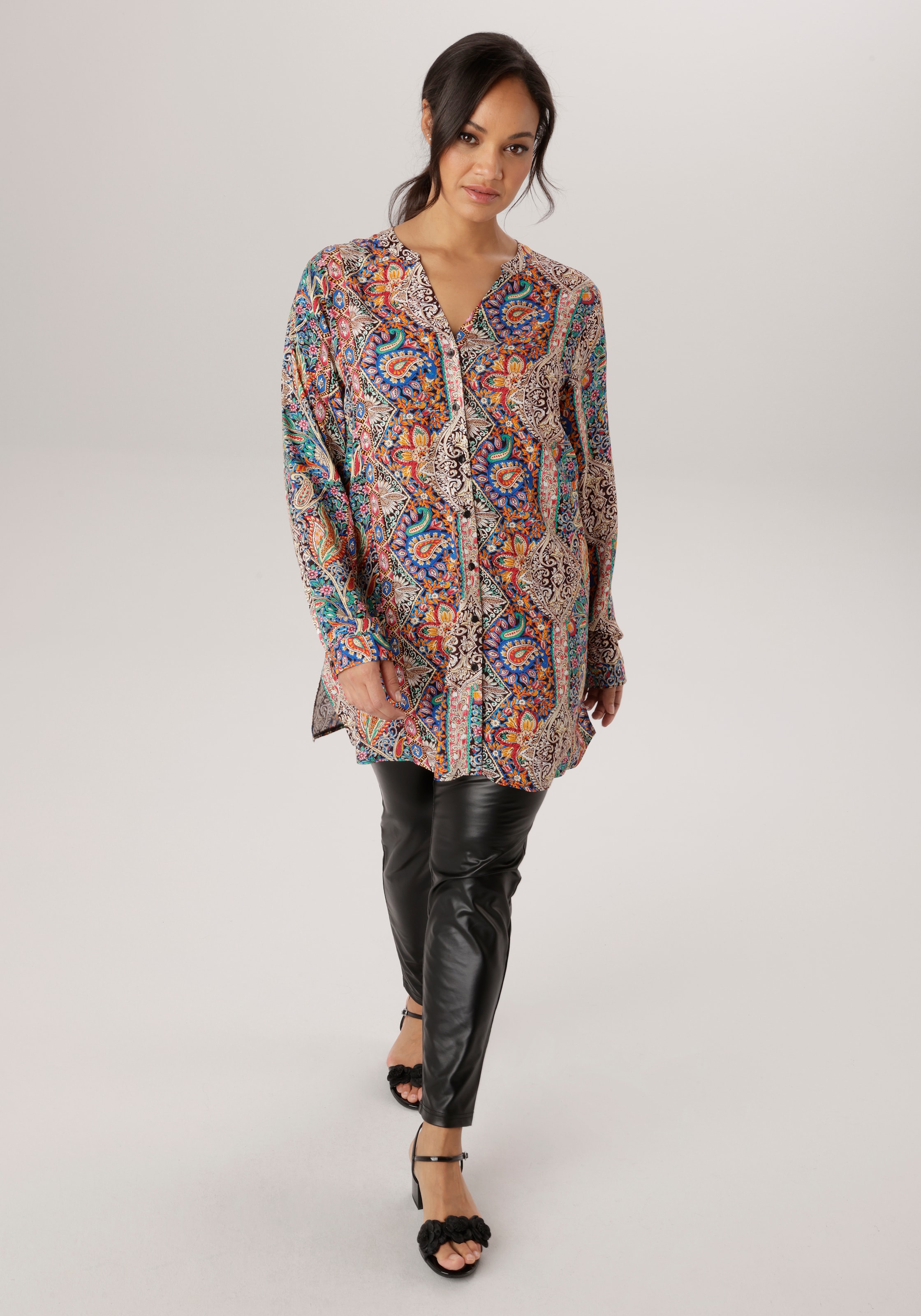 Aniston PLUS Longbluse mit farbharmonischen Paisleydruck - NEUE KOLLEKTION