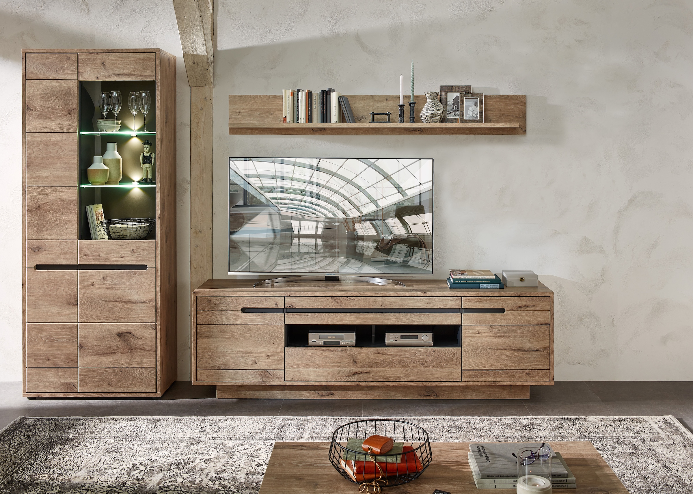 Innostyle Vitrine »BELLANO«, Viking Oak Nature