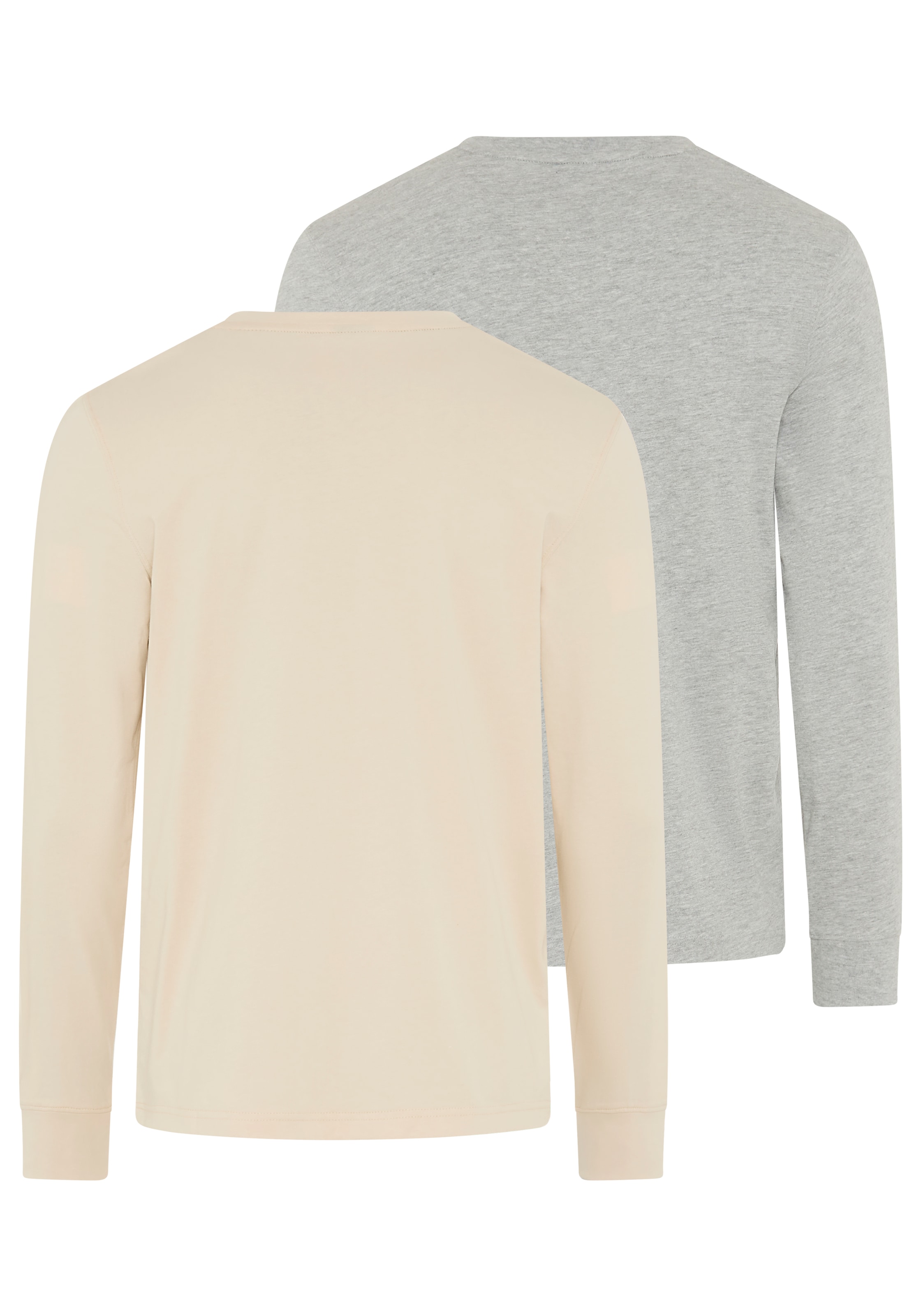H.I.S Langarmshirt Packung, 2er-Pack, 2 tlg. Langarm,  bedruckt,  Rundhalsausschnitt,  aus 100% Baumwolle