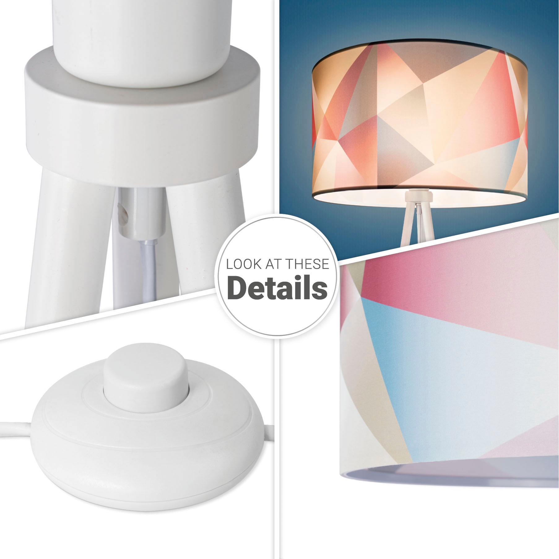 kaufen | XXL Kosy«, online Wohnzimmer Stehlampe Jahren Modern Deko LED Pastellfarben E27 Paco 3 Stehlampe Home Schlafzimmer, »Trina mit Garantie