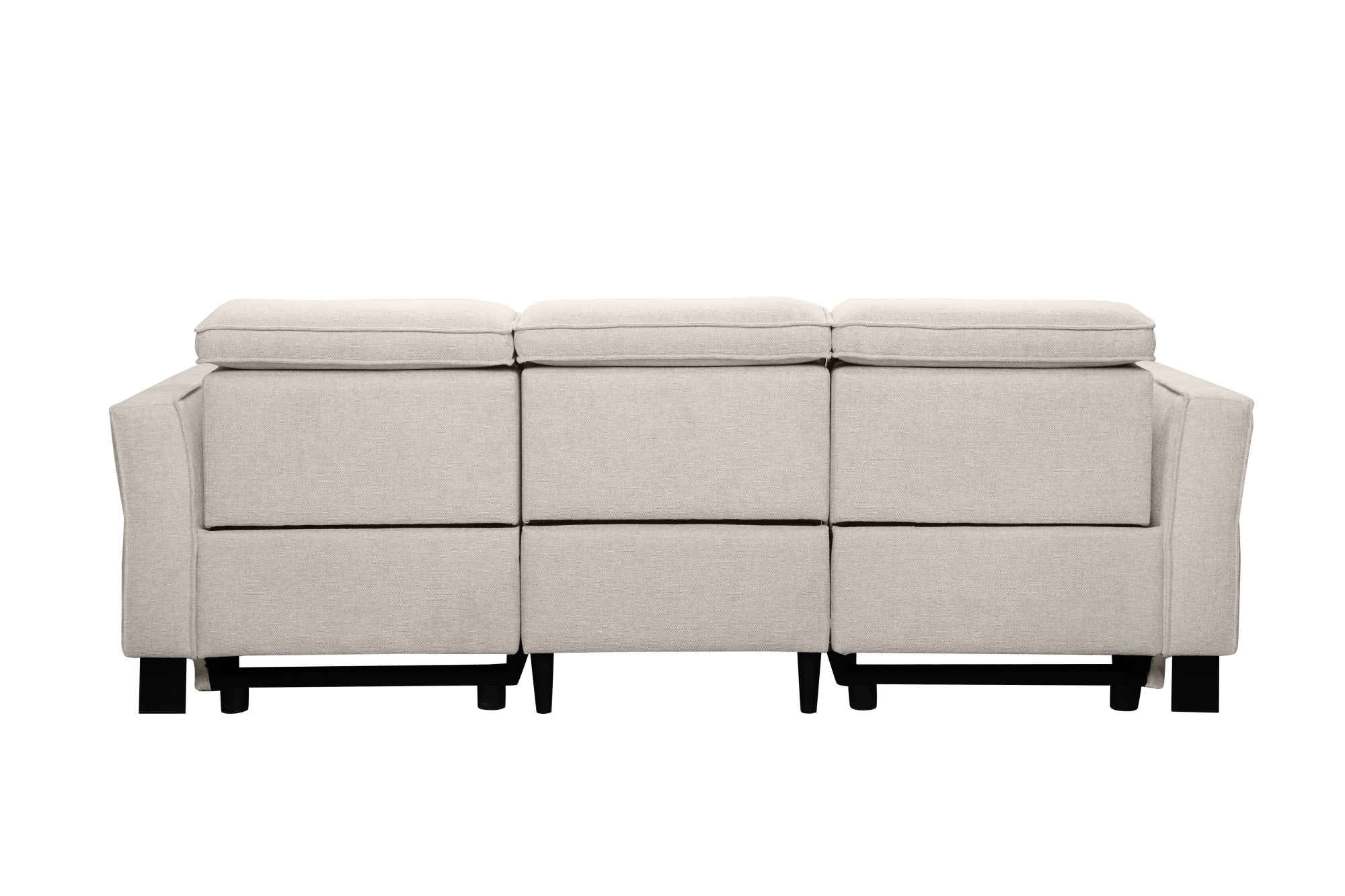 Places of Style 3-Sitzer »Carpari, 224cm, manuelle od. elektrische Relaxfunktion in 2 Sitzen«, mit USB-A/C, Kopfteilverstellung, Echtleder, Kunstleder, Webstoff