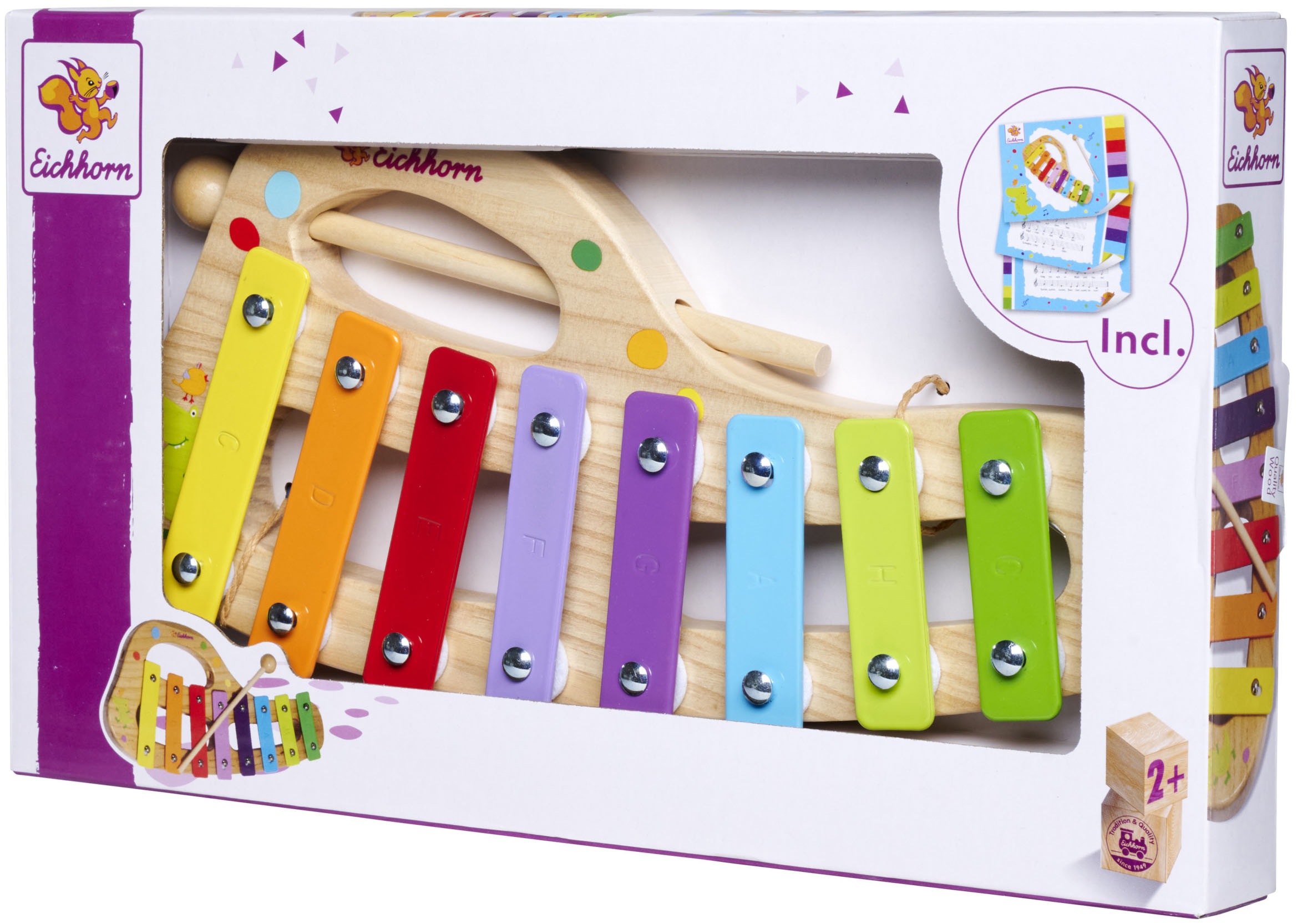 Eichhorn Spielzeug-Musikinstrument »Xylophon« inkl. Liederbuch