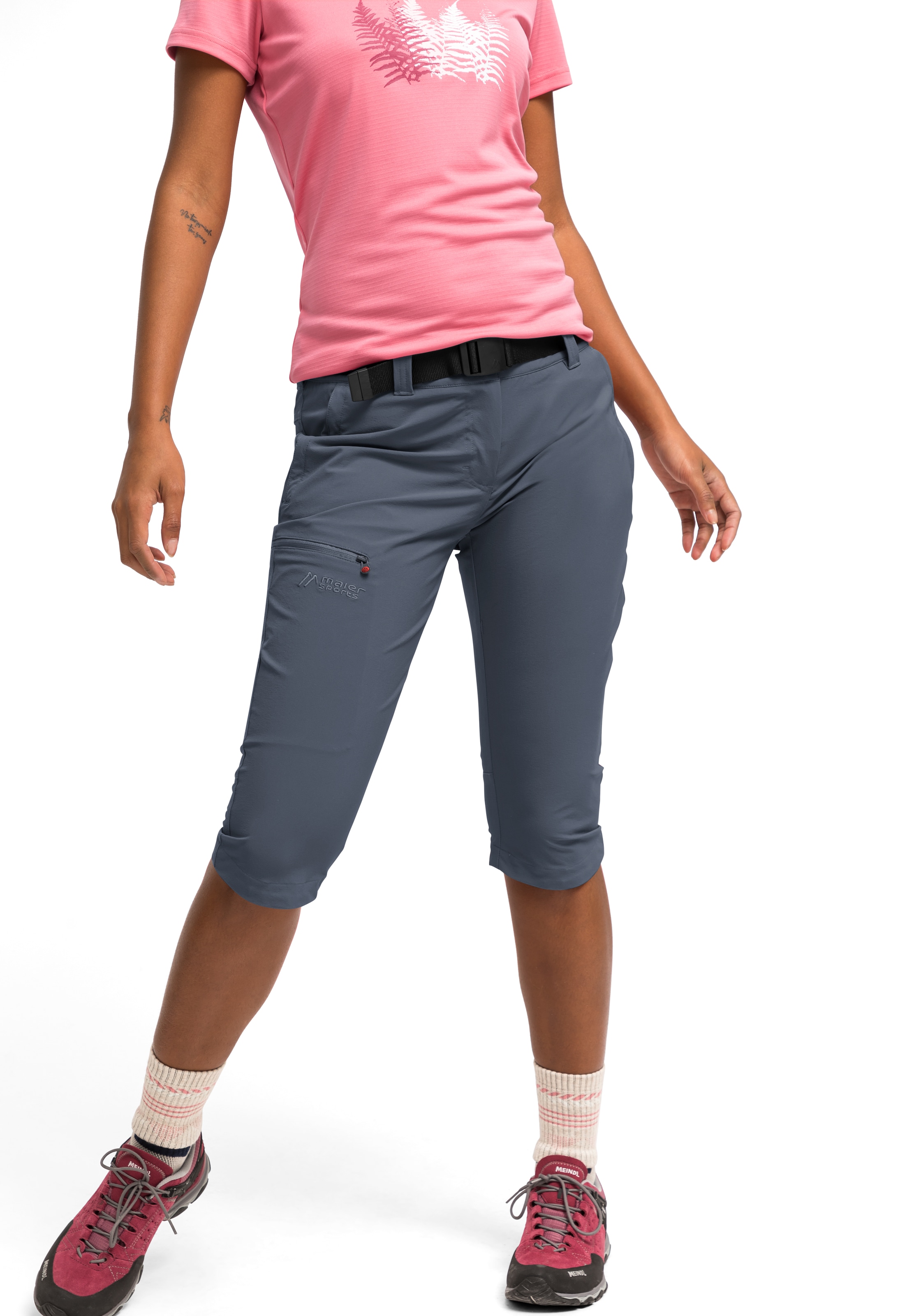 Maier Sports Caprihose »Inara slim 3/4«, Damen Wanderhose, atmungsaktive Outdoorhose, 3/4 Hose mit 3 Taschen
