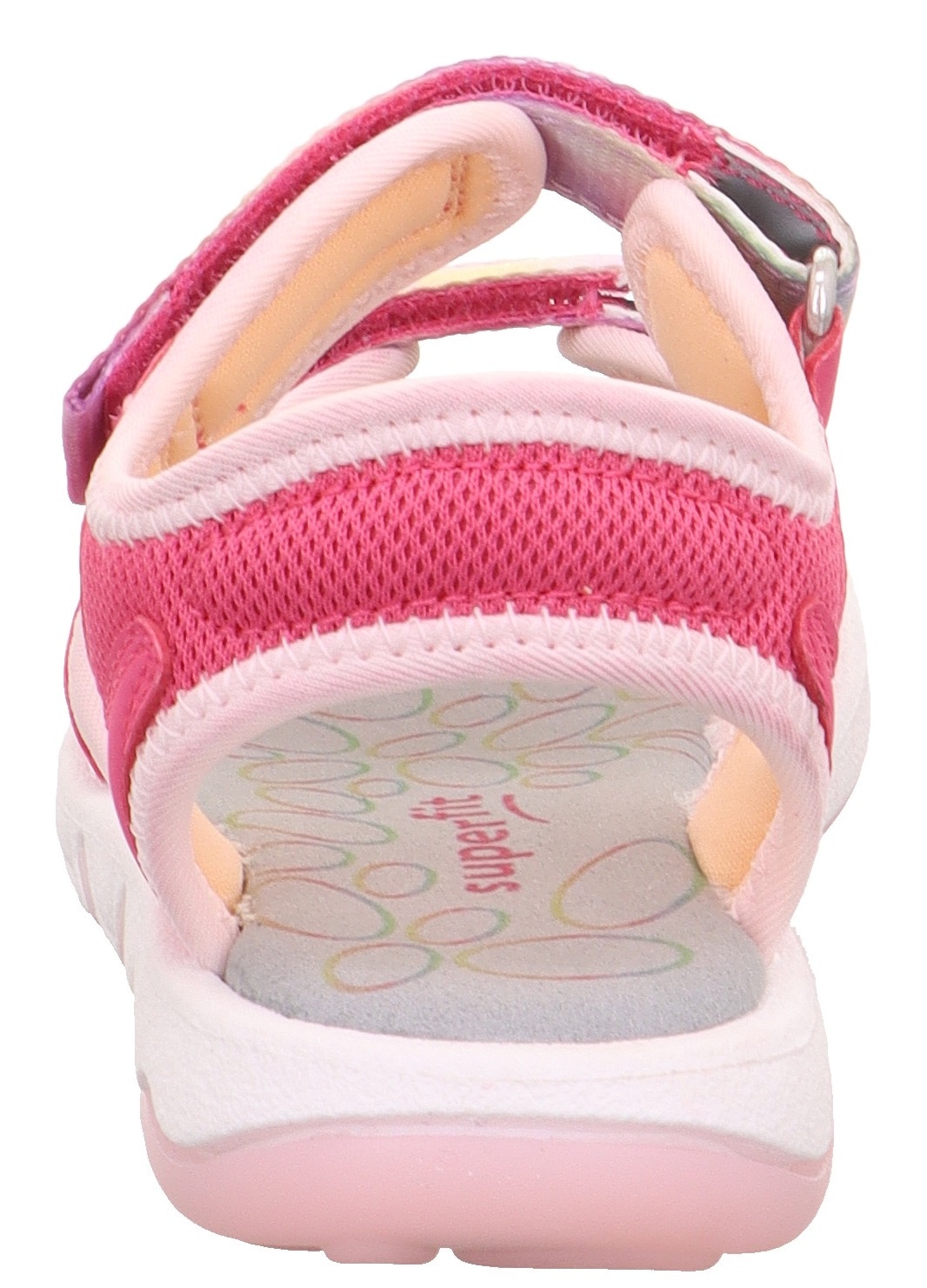 Superfit Sandale »PEBBLES WMS: mittel«, Sandalette mit süßem Glitzerverschluss, Größenschablone zum Download