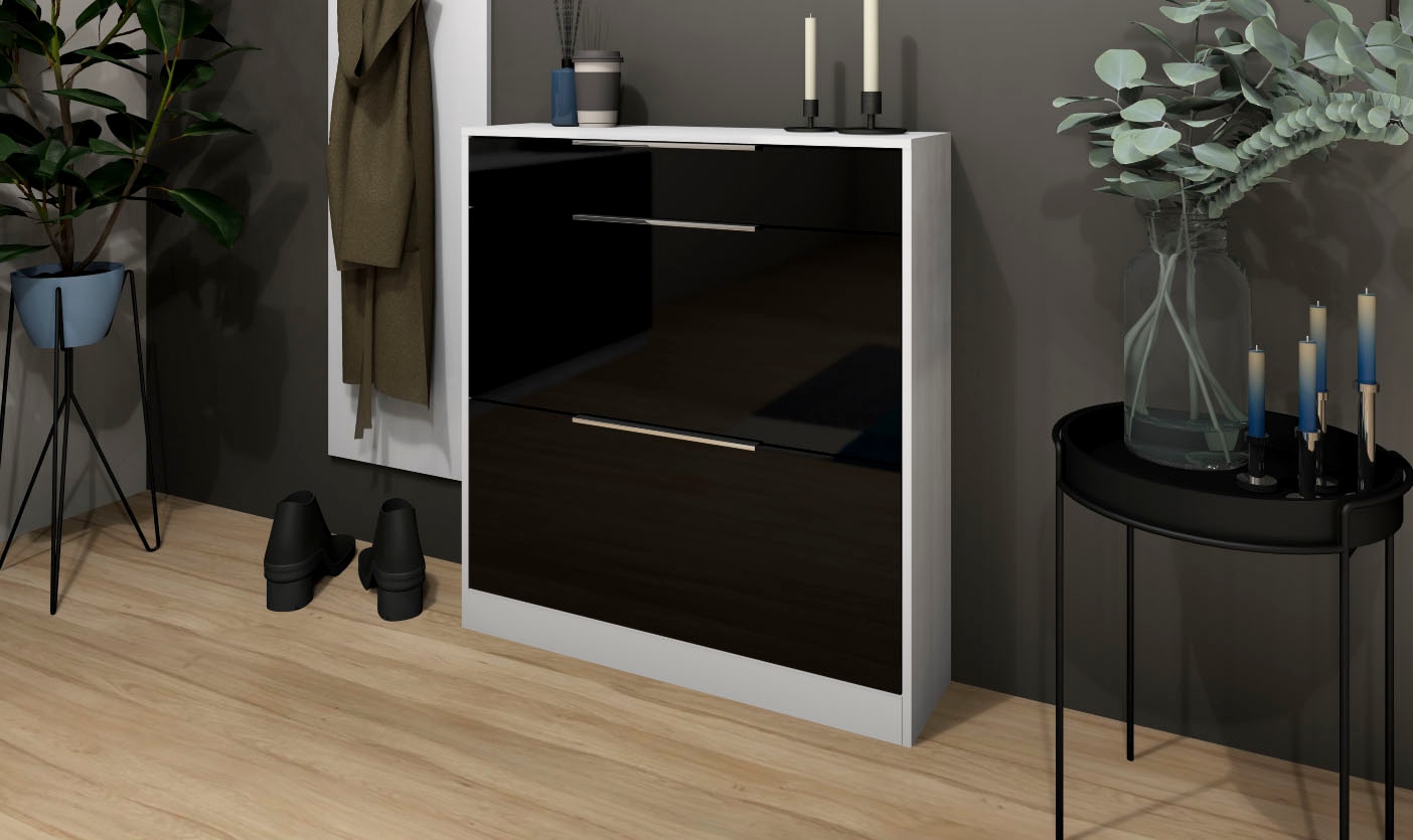 borchardt Möbel Schuhschrank, Stehende Montage, Wandmontage & Glasböden unter Mehr aus der Serie