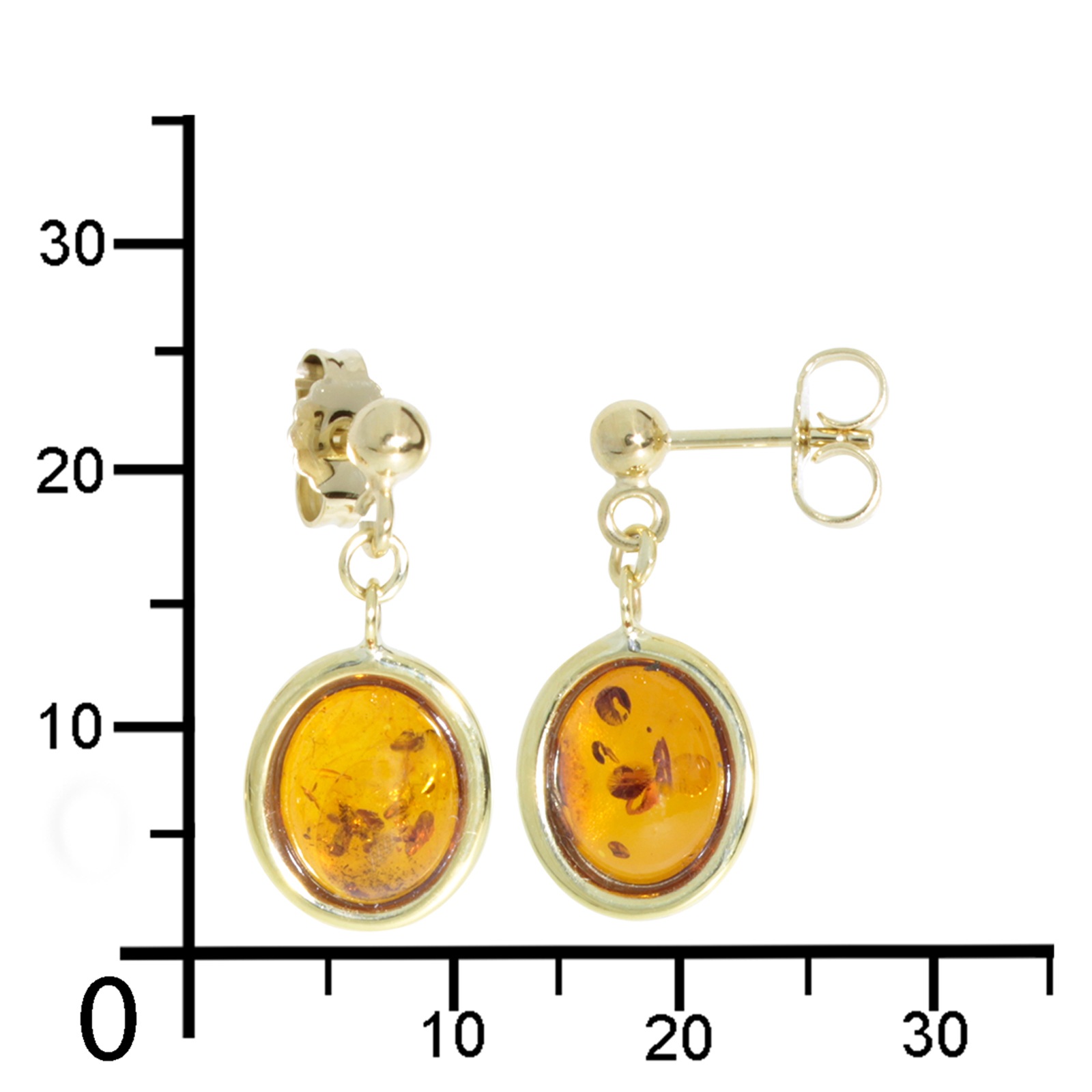 OSTSEE-SCHMUCK Paar Ohrhänger »- Janine - Gold 333/000 - Bernstein«