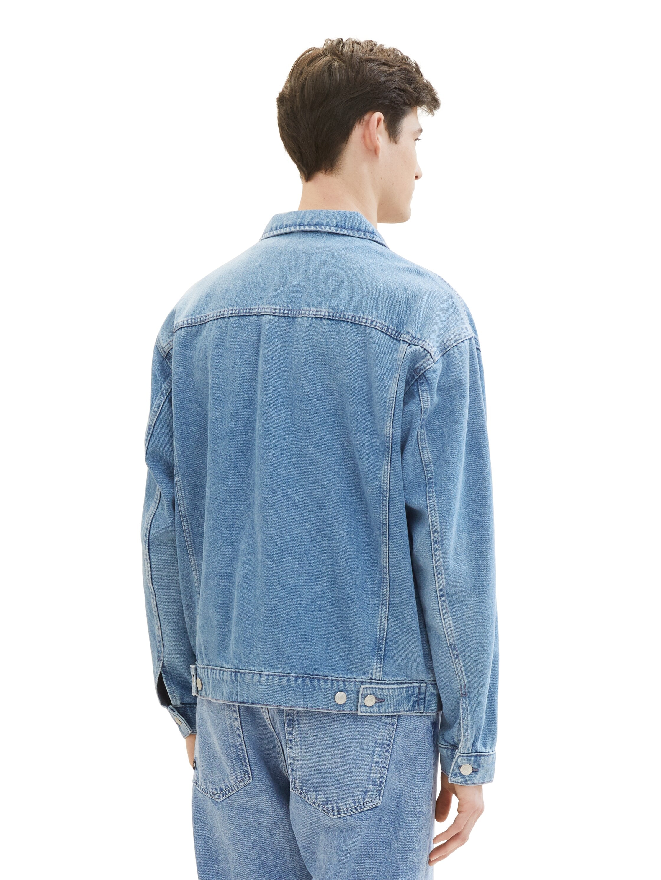 TOM TAILOR Denim Jeansjacke, ohne Kapuze, mit Knopfleiste