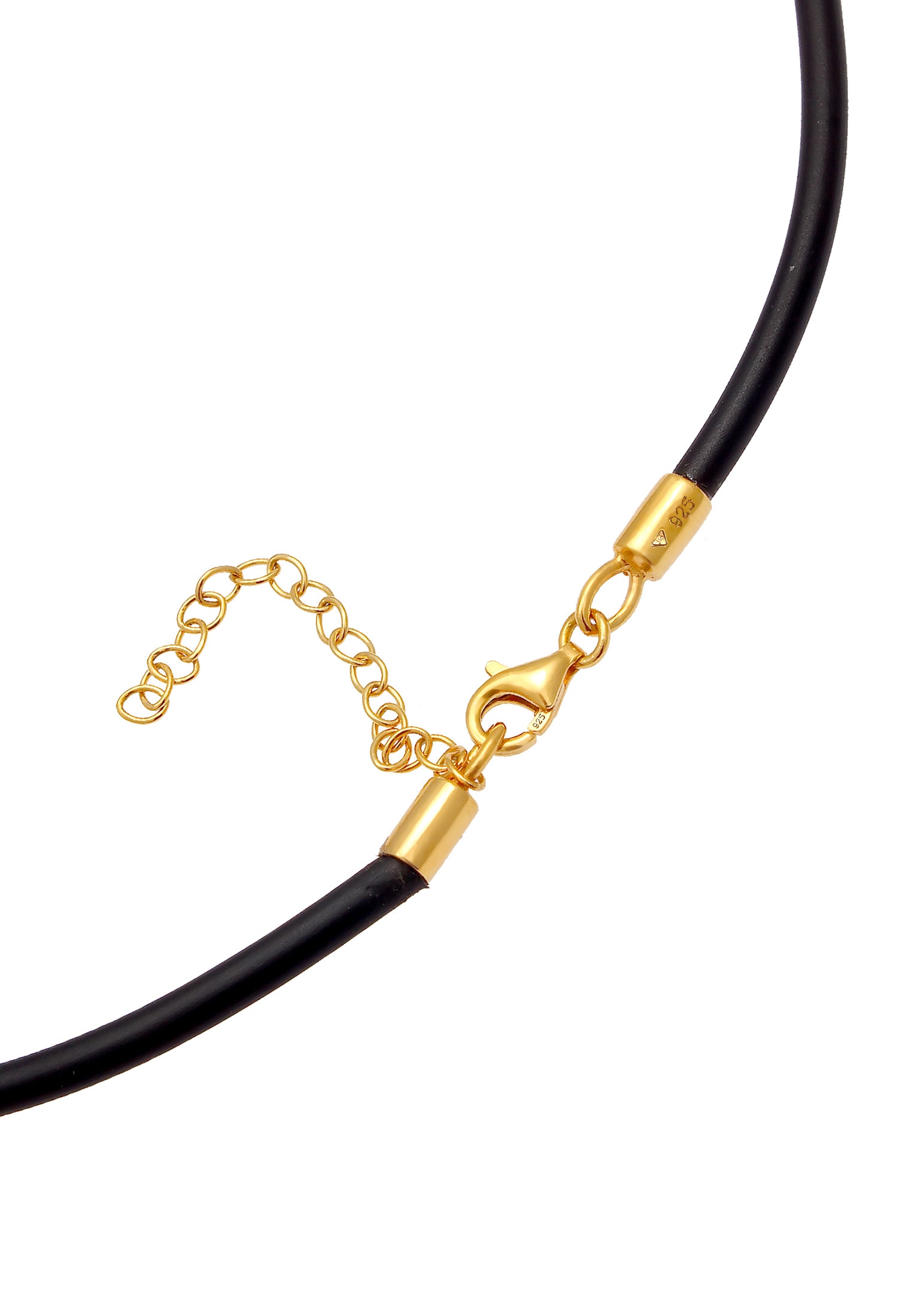 Nenalina Kette ohne Anhänger »Halskette Kautschuk-Kette Basic Kombinierbar 925 Silber«