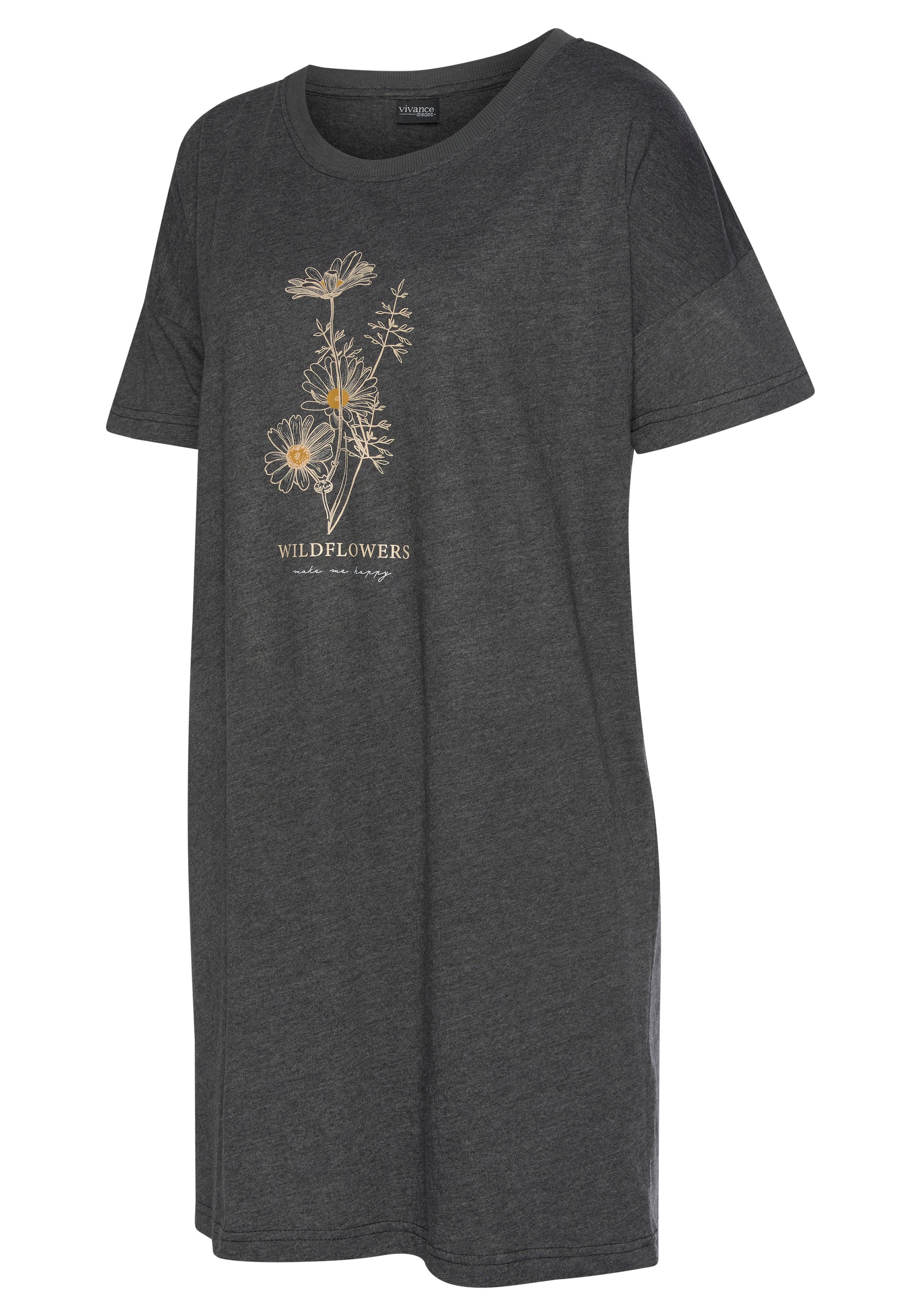 Vivance Dreams Bigshirt, (2er-Pack), mit Frontdruck