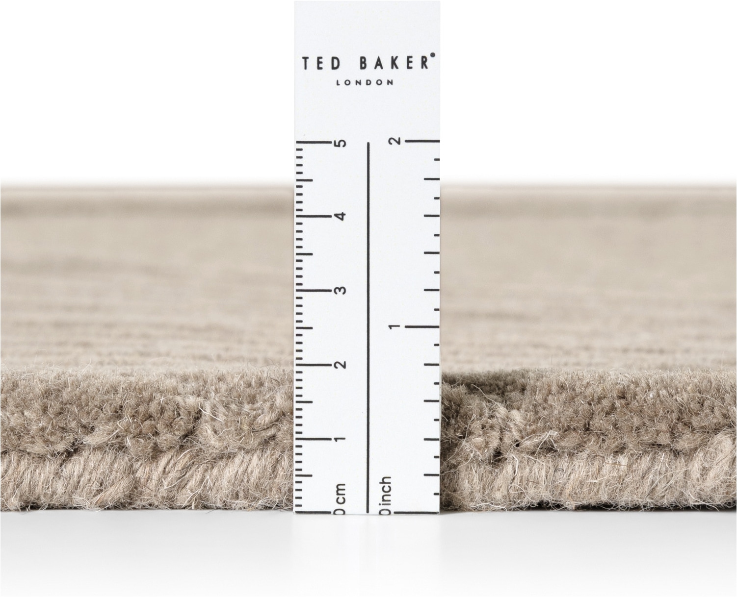 Ted Baker Wollteppich »Wollteppich Victoria« rechteckig 18 mm Höhe Naturteppich Wolle, Hoch-Tief-Design, Wohnzimmer, Schlafzimmer
