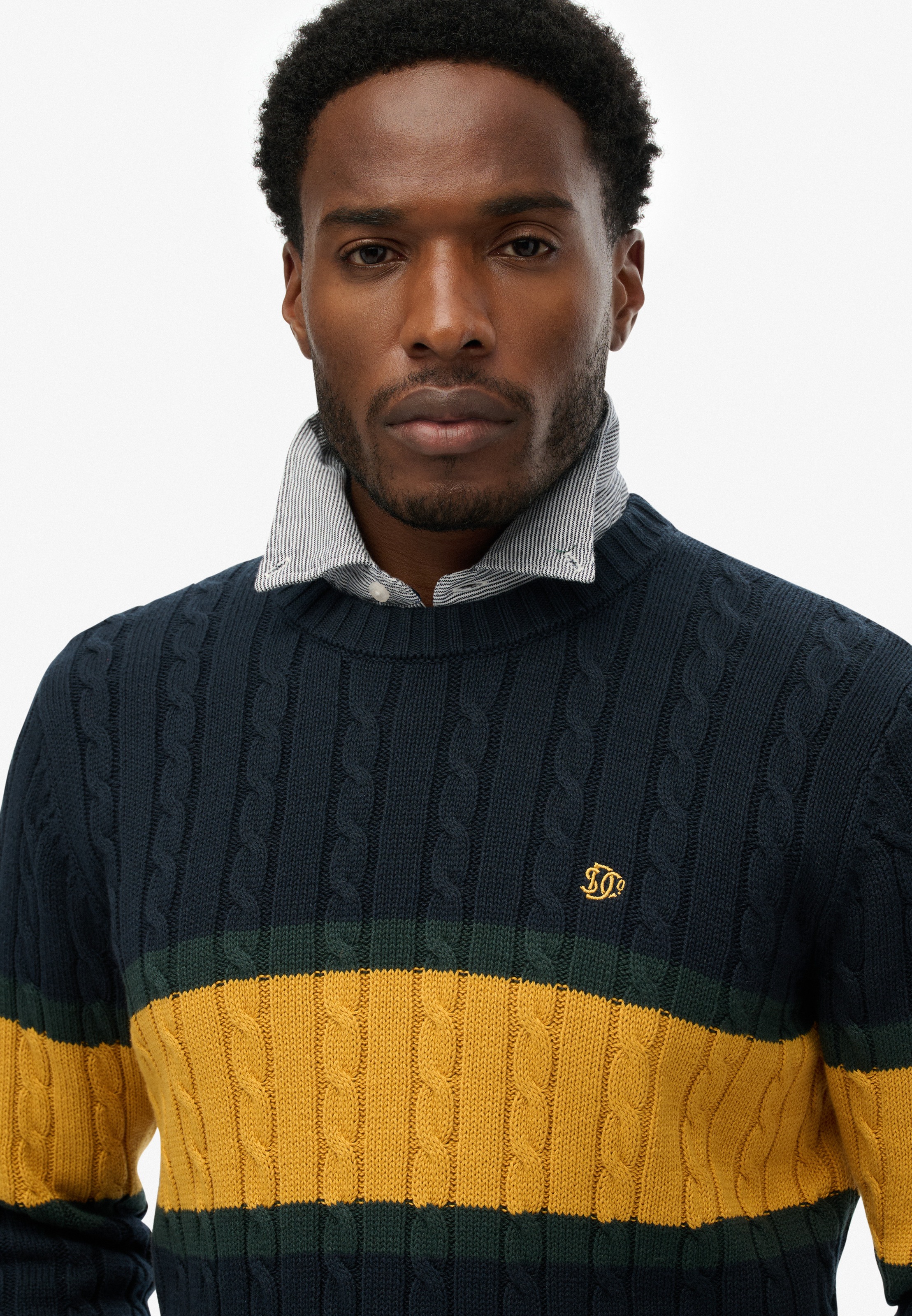 Superdry Strickpullover »Cotton Stripe Cable Jumper«