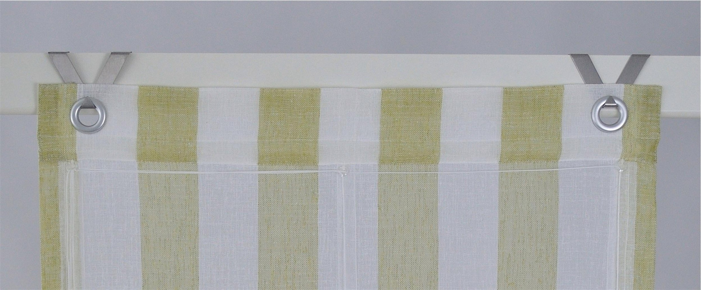Kutti Raffrollo »Bornholm«, halbtransparent, Streifen, mit Bohren, Edelstahlhaken Hakenaufhängung, mit Polyester, gewebt, ohne