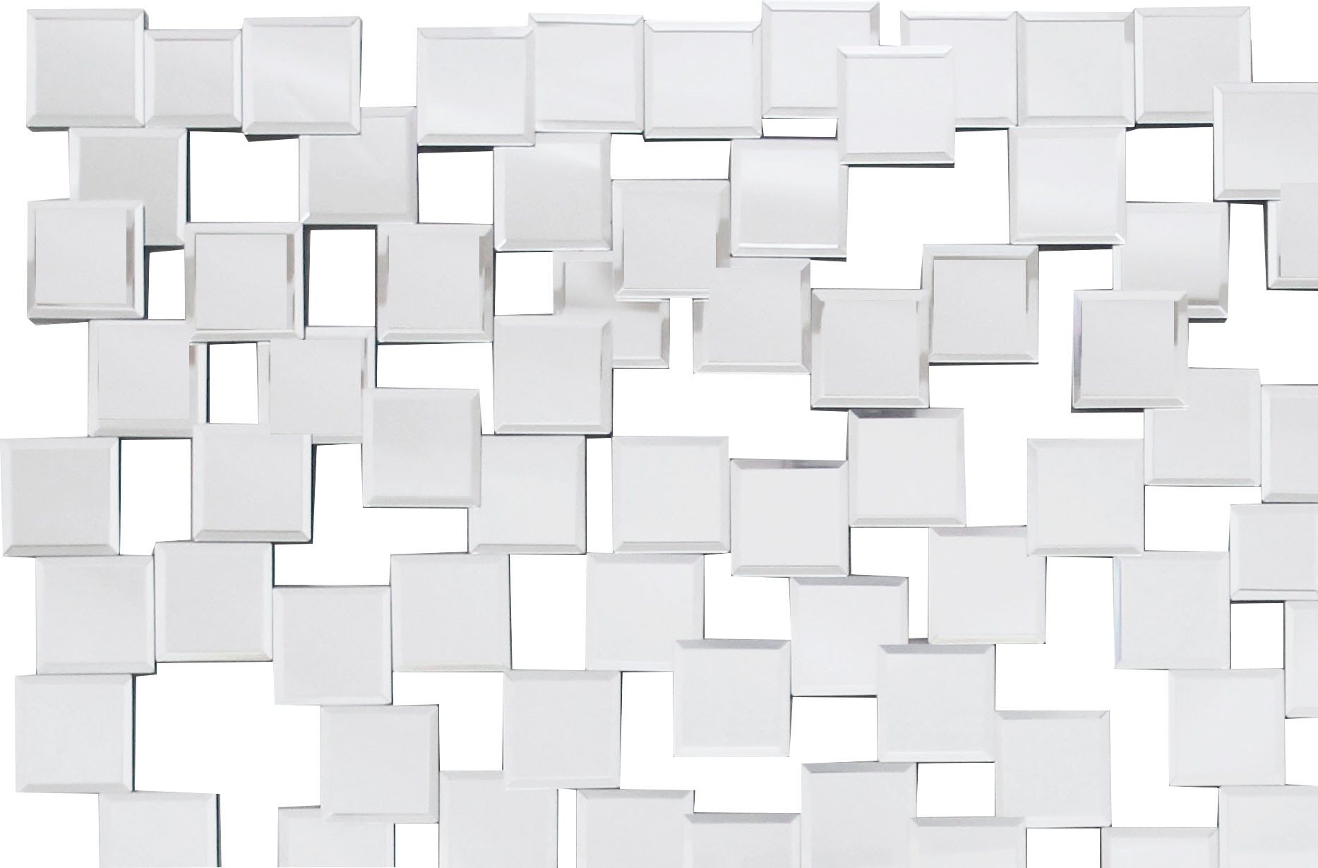 SalesFever Wandspiegel, Mosaikdesign aus Spiegelglasquadraten