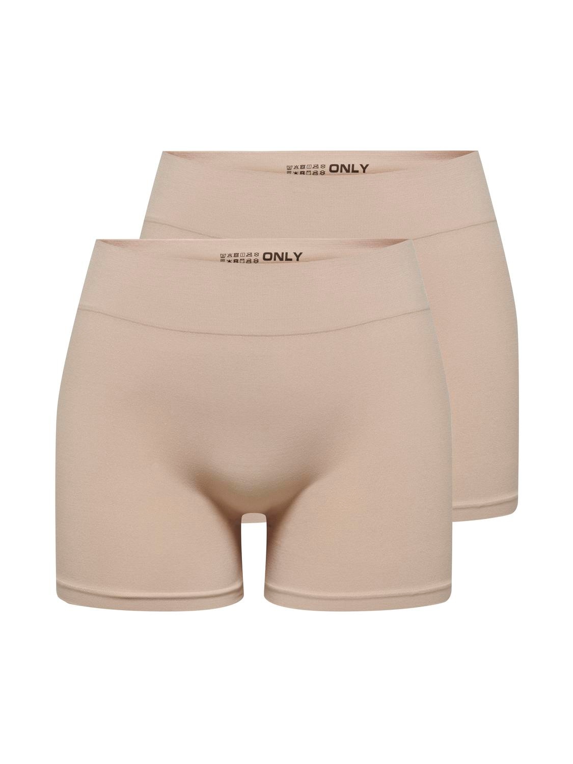 ONLY Hotpants »ONLVICKY S-LESS MINI SHORTS 2-PACK«, (Packung, 2 tlg.)