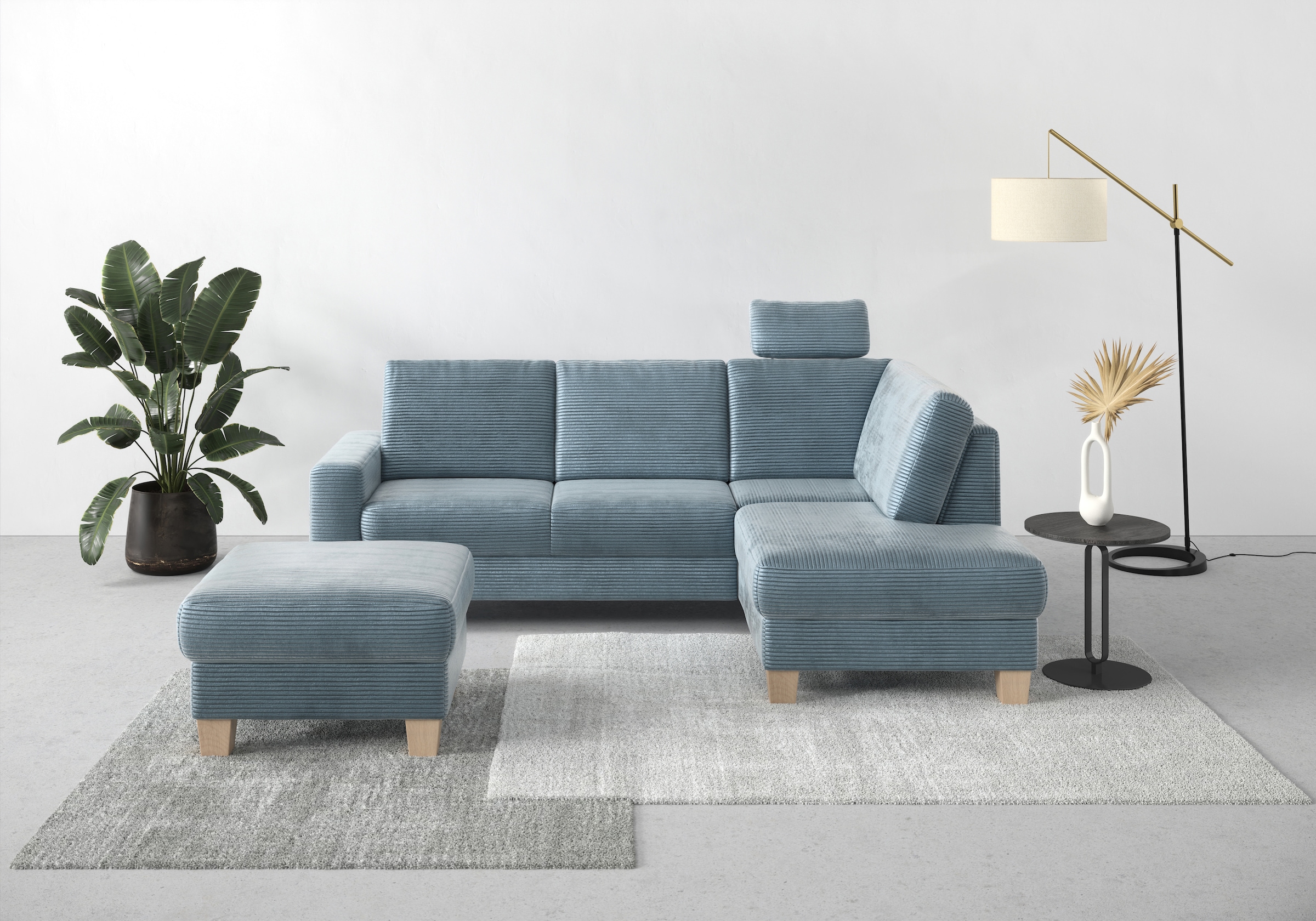 Ecksofa »Summer L-Form«, mit Ottomane, wahlweise mit Bettfunktion und Bettkasten,...