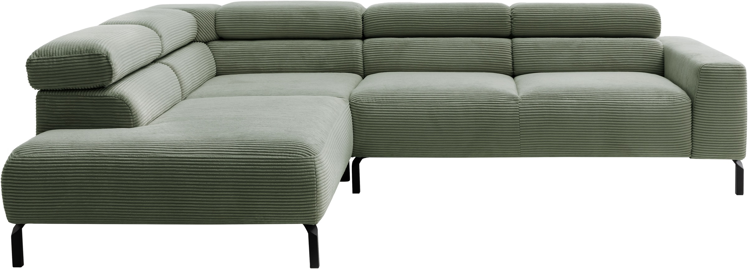 Places of Style Ecksofa »Antonelli, L-Form, incl. Kopfteilverstellung, Breite 276 cm«, wahlweise elektrische Sitztiefenverstellung