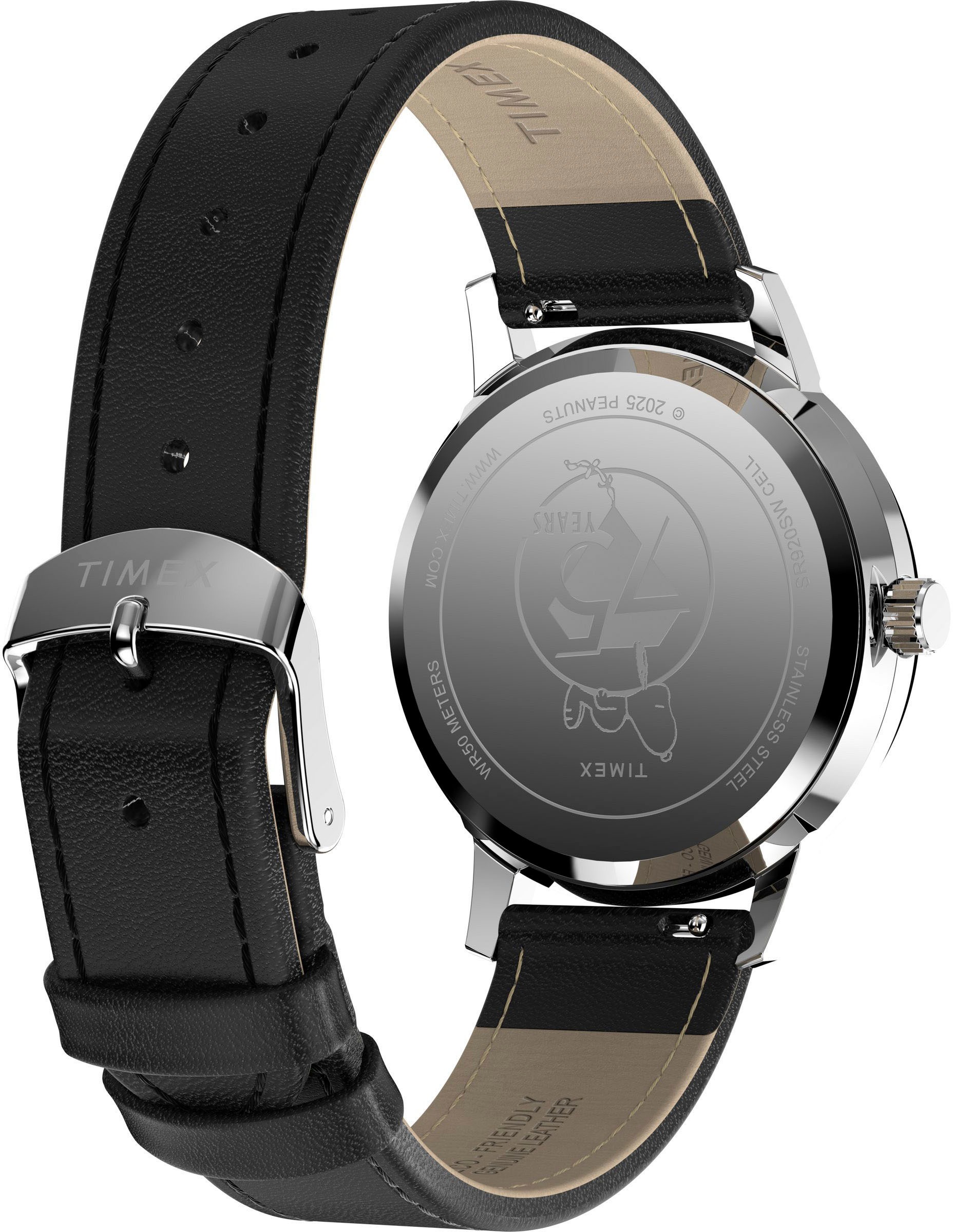 Timex Quarzuhr »PEANUTS MARLIN« Armbanduhr, Herrenuhr, Damenuhr,Lederarmband