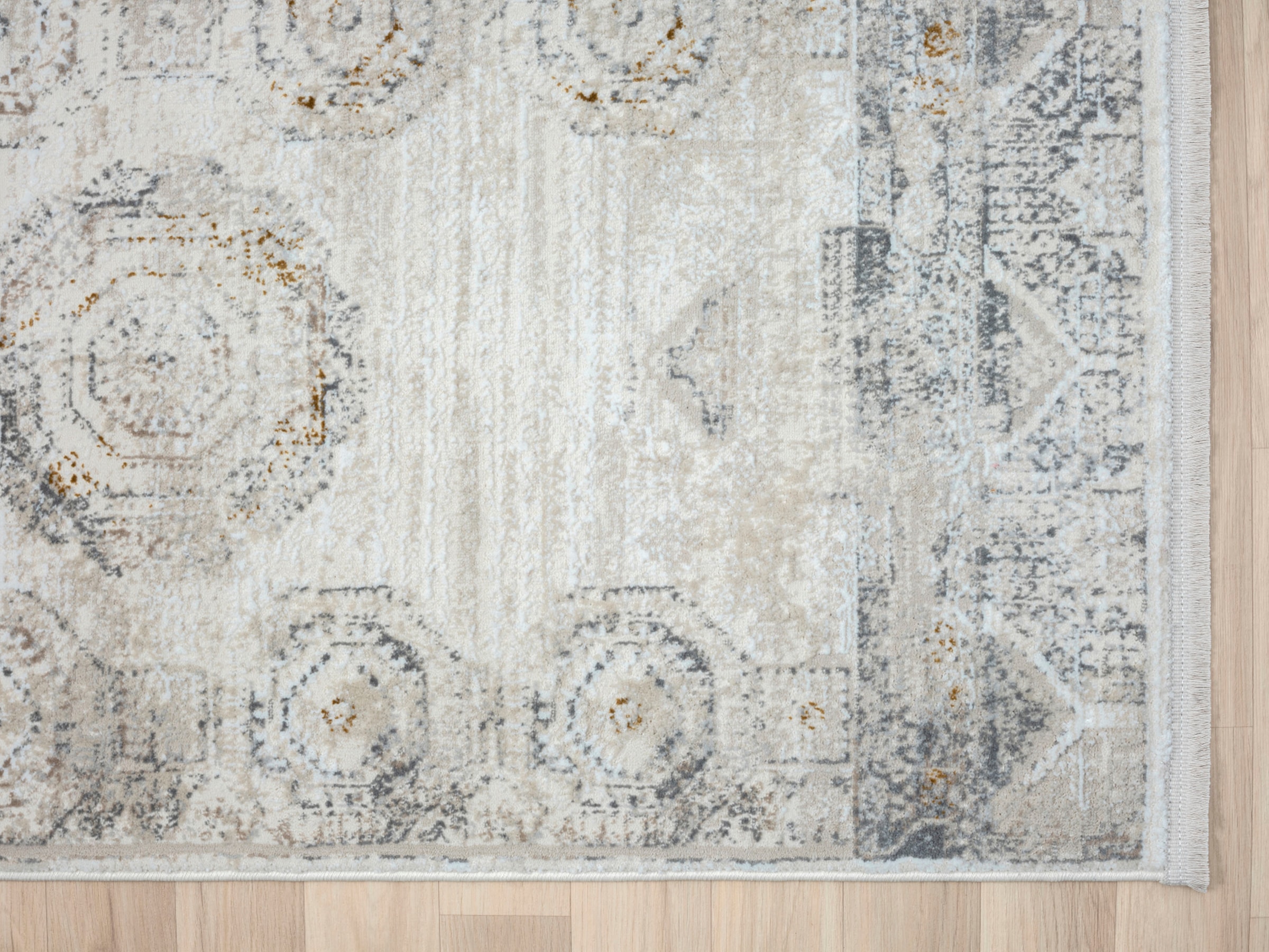 Myflair Möbel & Accessoires Teppich »My Kazak«, rechteckig, 10 mm Höhe, Kurzflor, Retro-Style, besonders weich durch Microfaser, mit Fransen