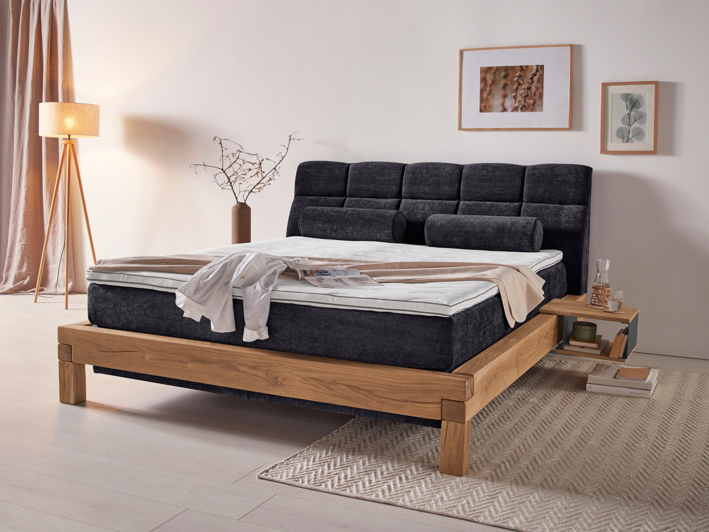 Home affaire Boxspringbett »Villads« Liegefläche: 180/200 cm, Inside-Boxspring-Unterbau, recycelte Stoffe