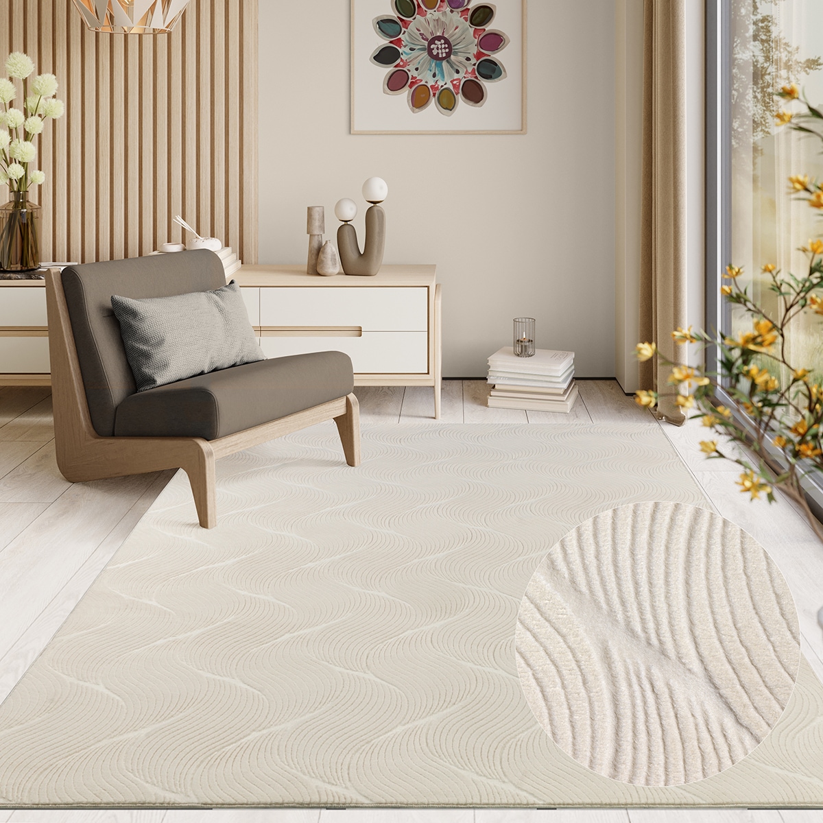 the carpet Teppich »Rio«, rechteckig, 8 mm Höhe, weicher Wohnzimmer Teppich rutschfest 3D-Optik